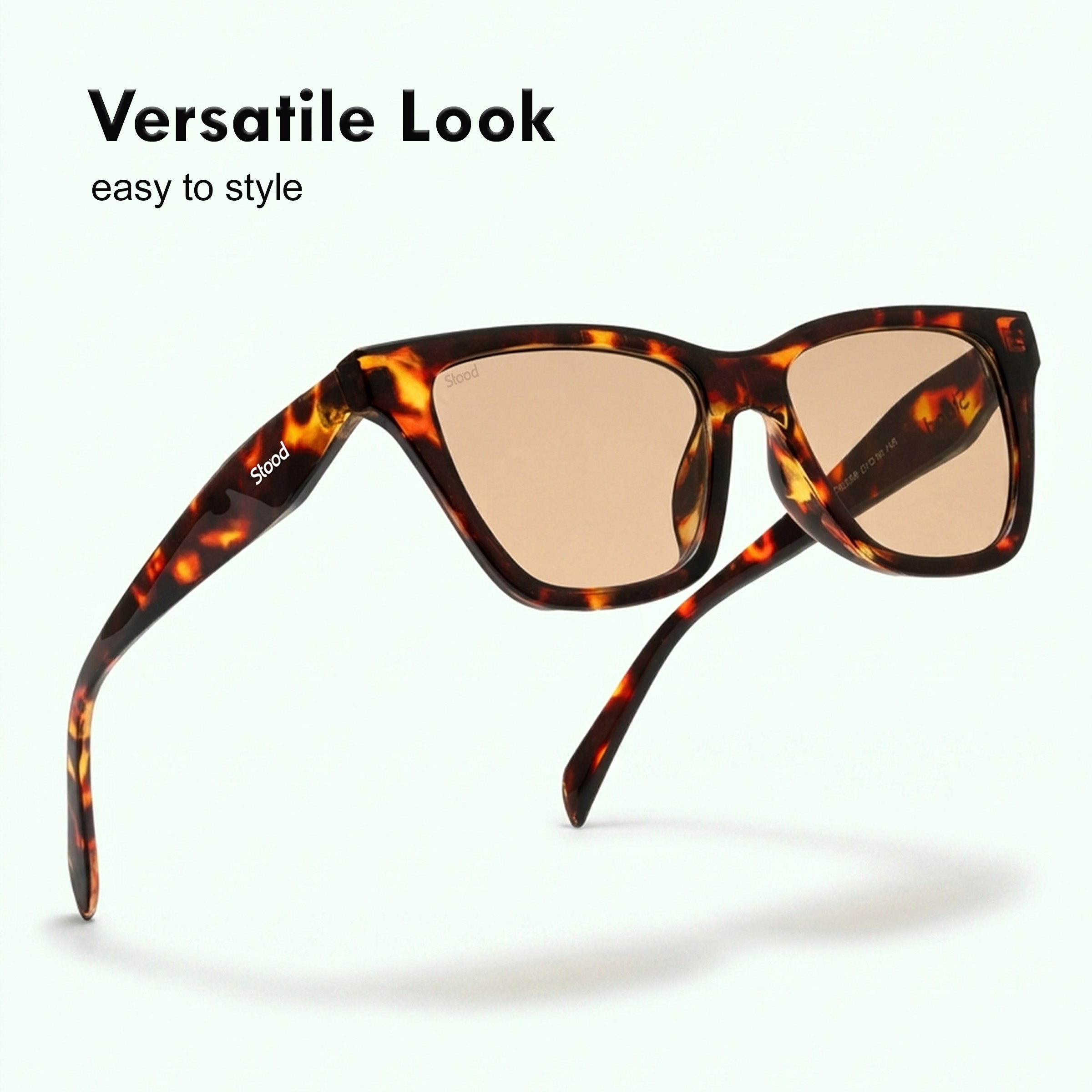 Stood Square UV Protected Brown Sunglasses For Men & Women - SG-STD0033-C2
