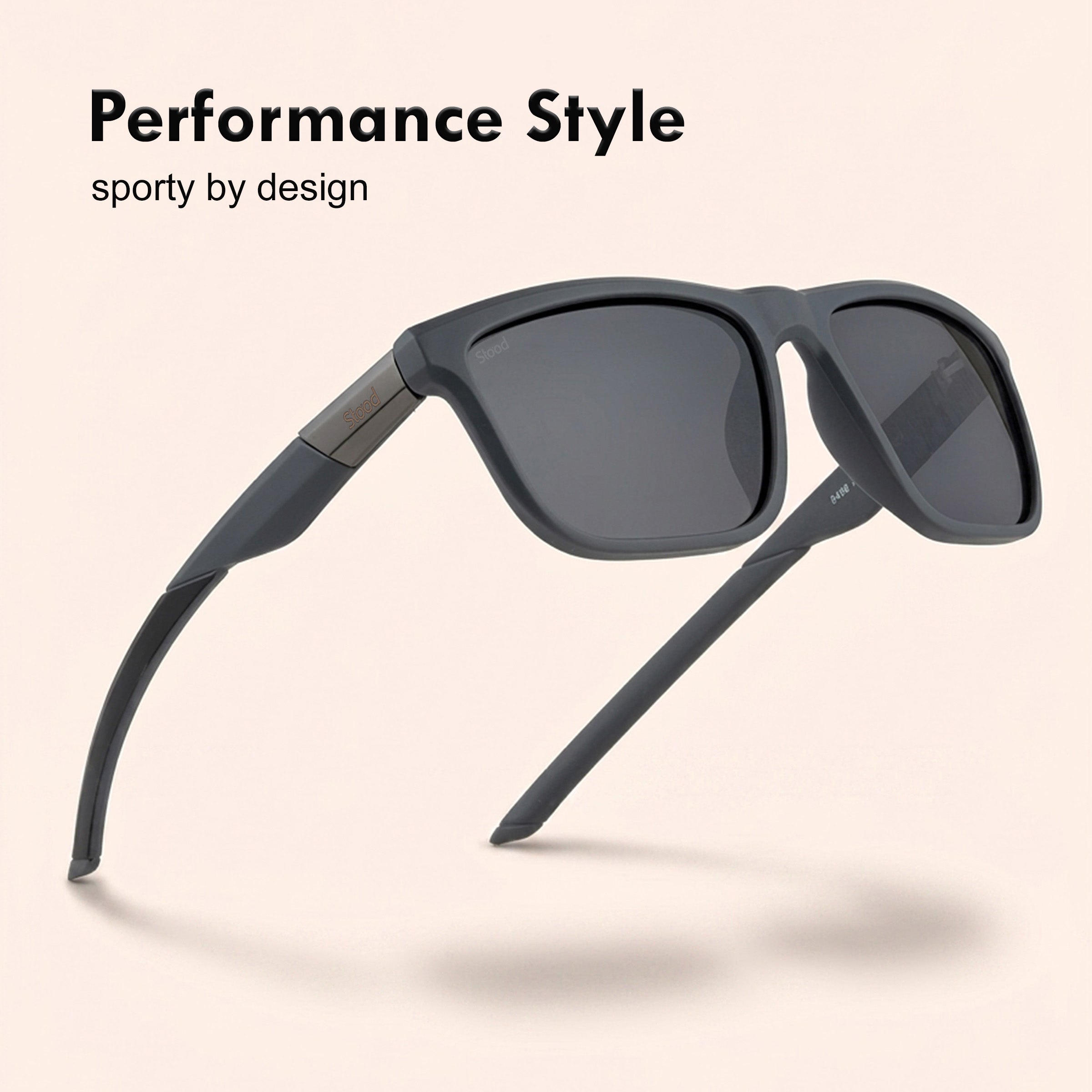 Stood Square Sports Black Polarized UV Protection Chashma For Men & Women New Style – SG-STD0028-C2