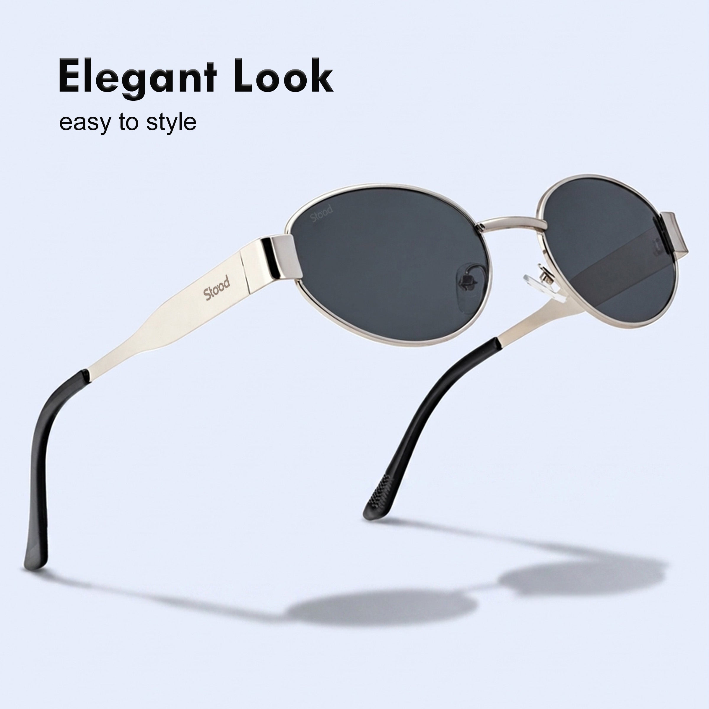 Stood Oval Black UV Protection Chashma For Men & Women New Style – SG-STD0023-C2