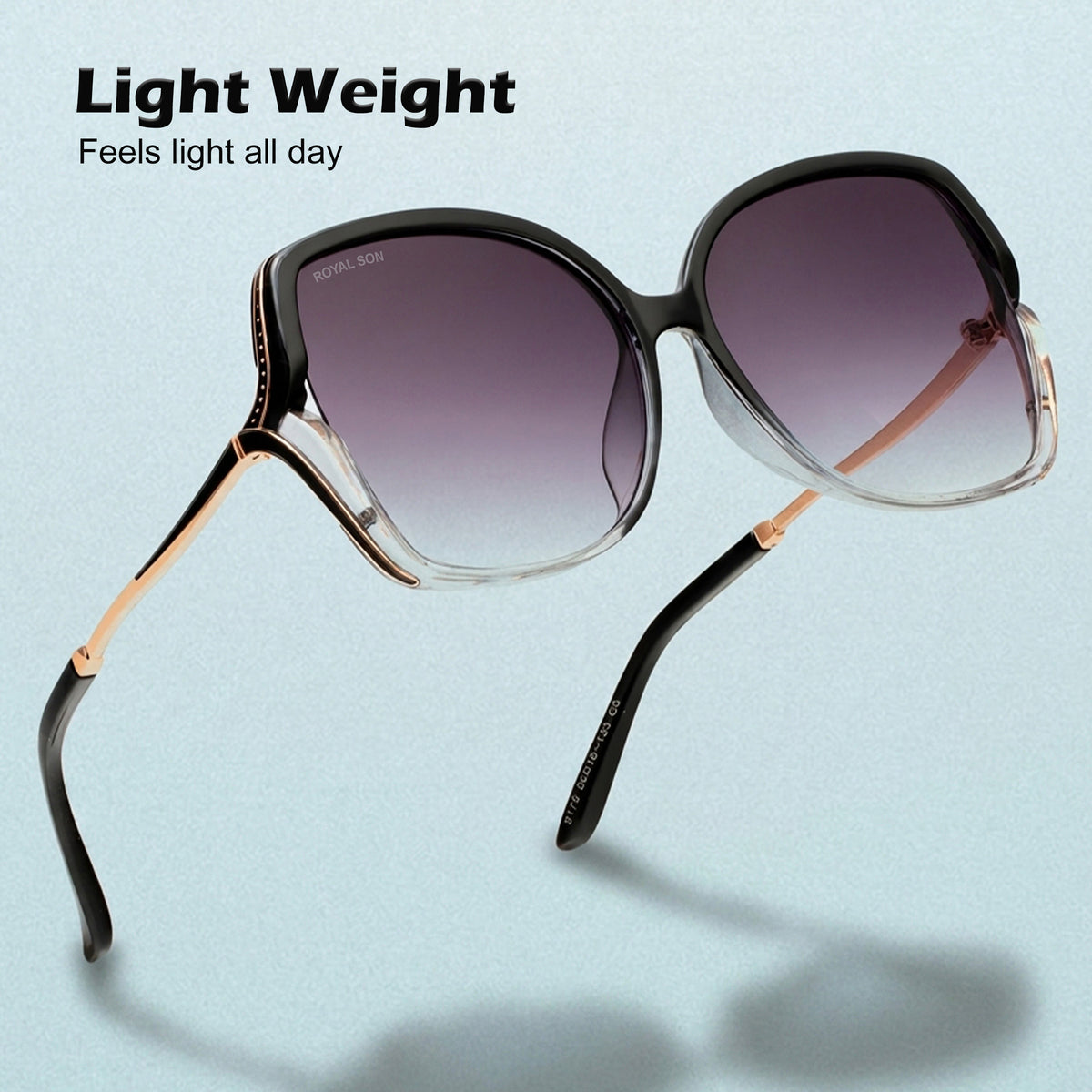 Royal Son Oversized Butterfly UV Protected Women Sunglasses - CHIWM00113-C2