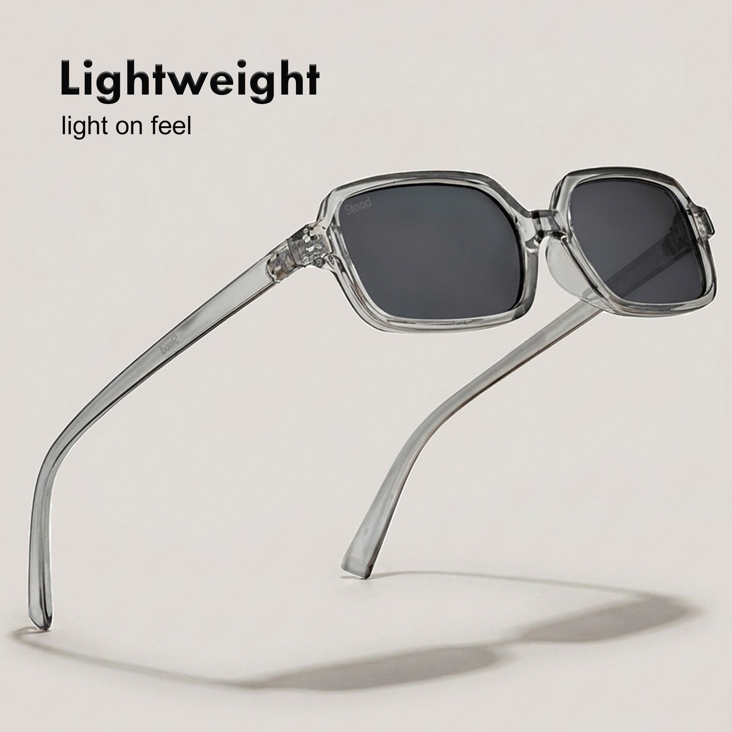 Stood Retro Square Black UV Protection Chashma For Men & Women New Style – SG-STD0018-C2