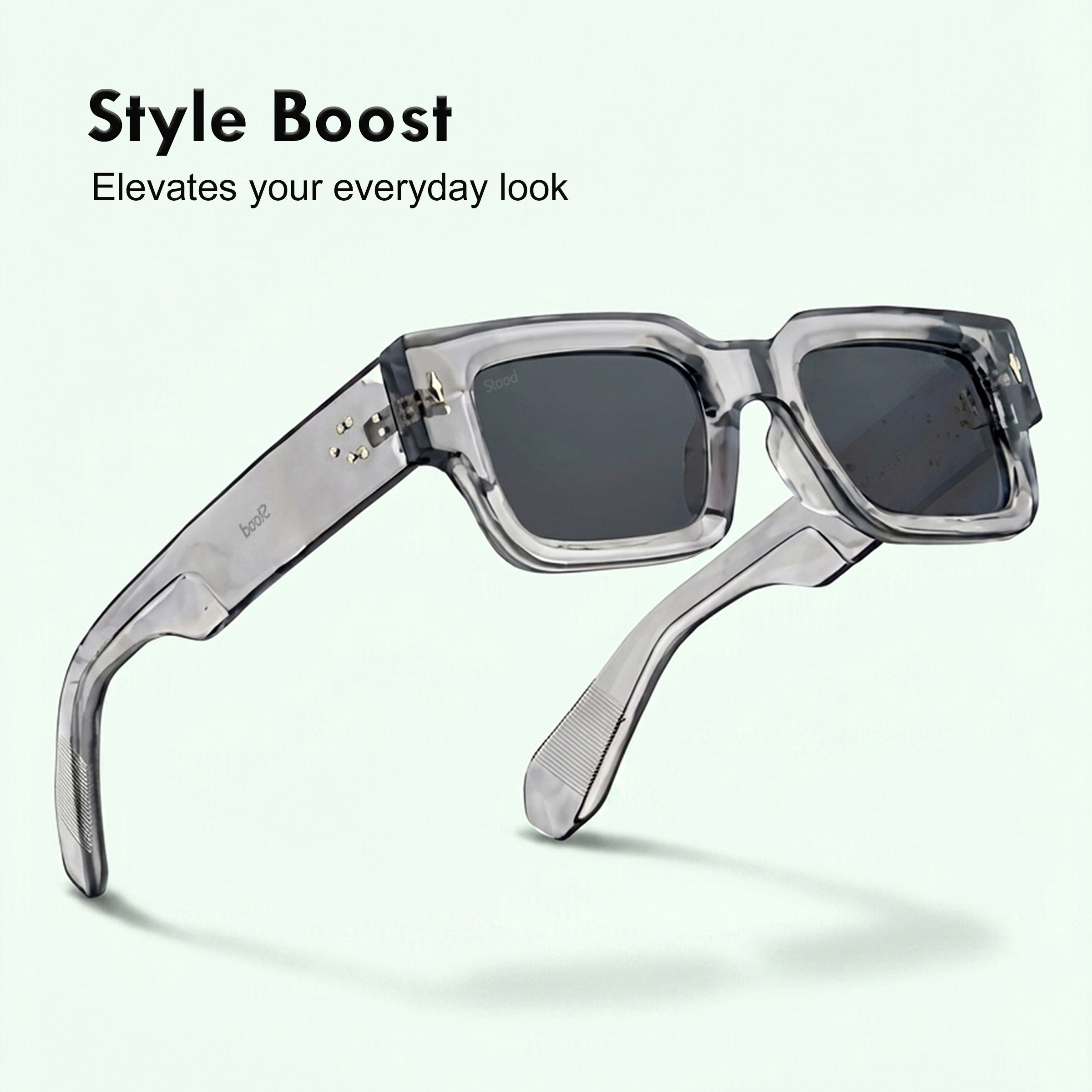 Stood Narrow Square Black UV Protection Chashma For Men & Women New Style – SG-STD0014-C2