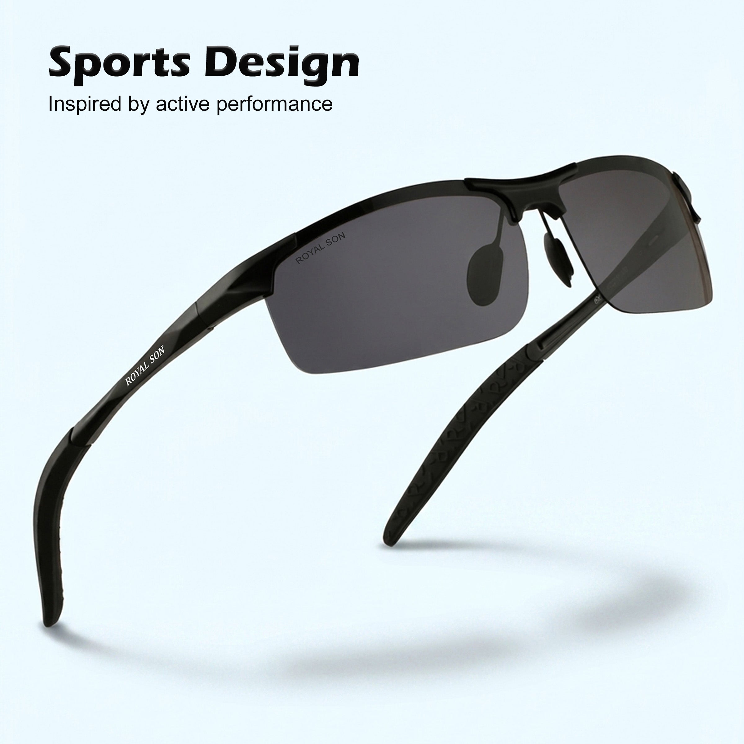 Royal Son Wrap-Around Polarized Men Sunglasses - CHI0094-C5
