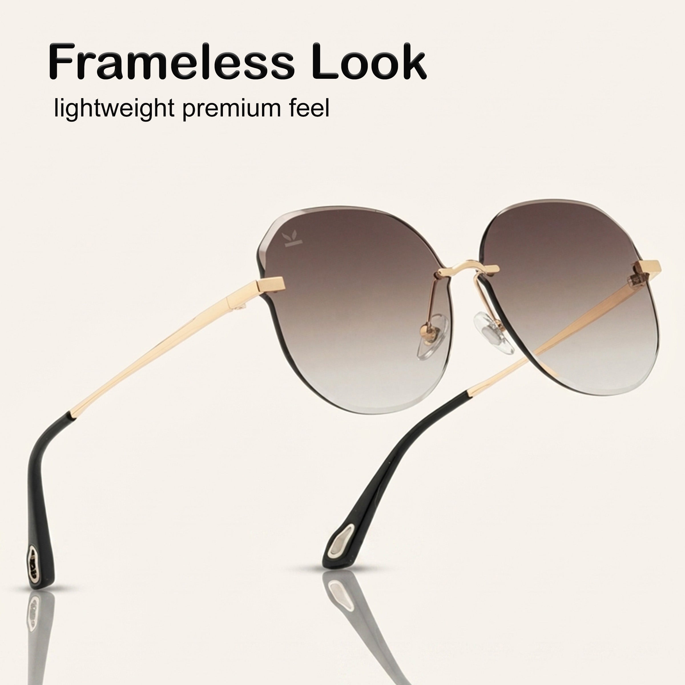 PERKEY UV Protected Stylish Oversized Shades For Women Girls - PRKY0015-C3