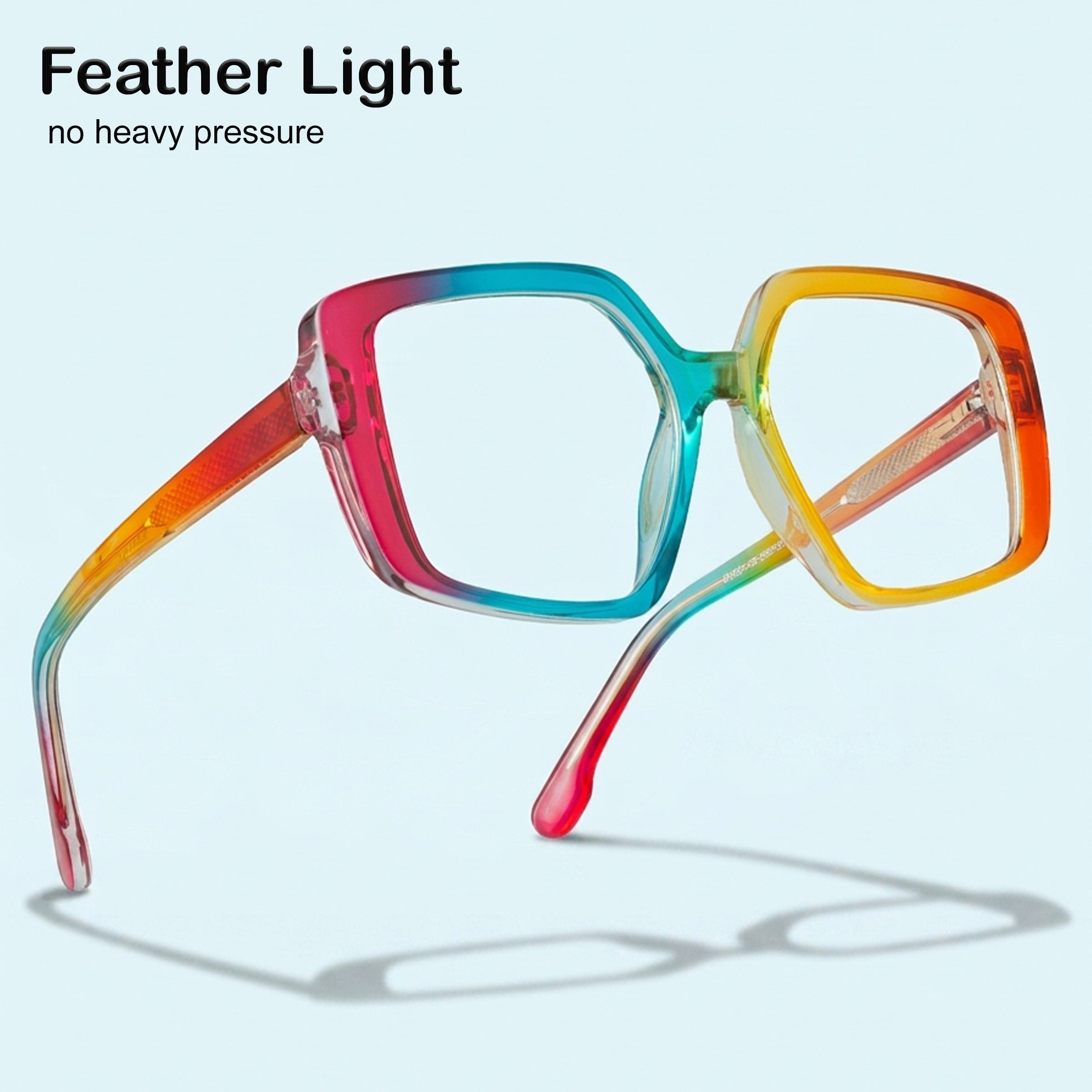 PERKEY Full Rim Square-Oversized Blue Light Blocking glasses Spectacles Frames Men Women - OPTL007-C3