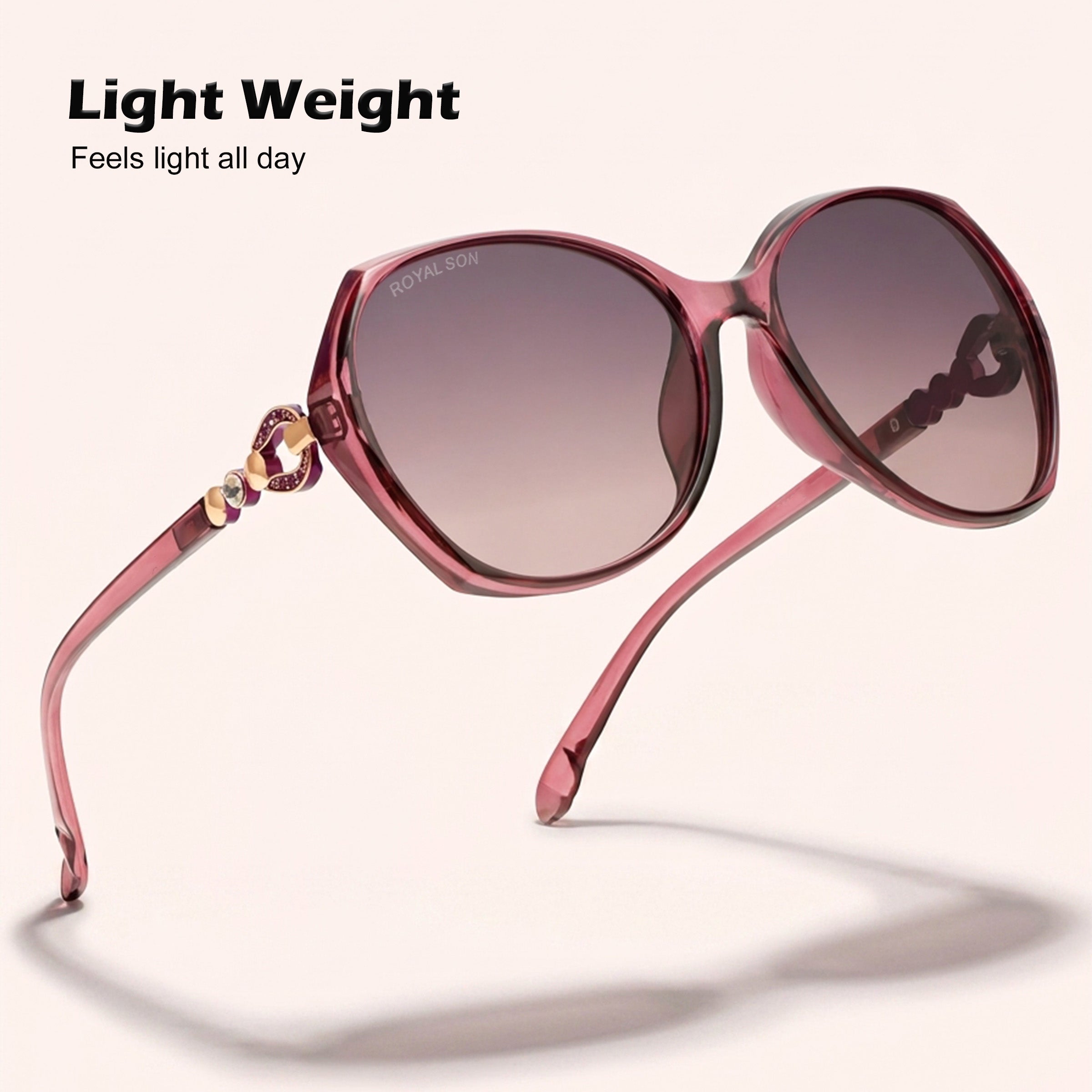 Royal Son Oversized Butterfly UV Protected Women Sunglasses - CHIWM00116-C4