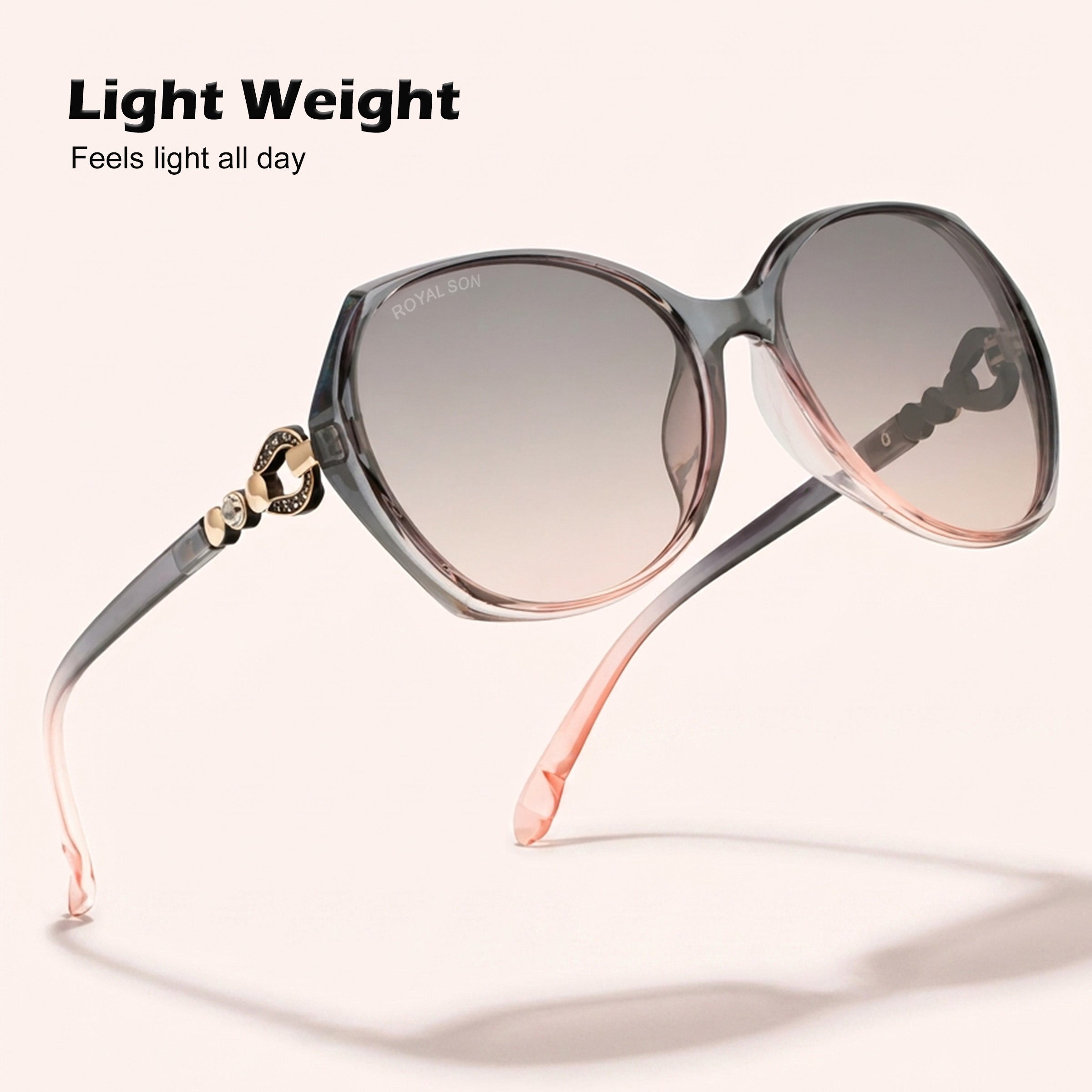 Royal Son Oversized Butterfly UV Protected Women Sunglasses - CHIWM00116-C3