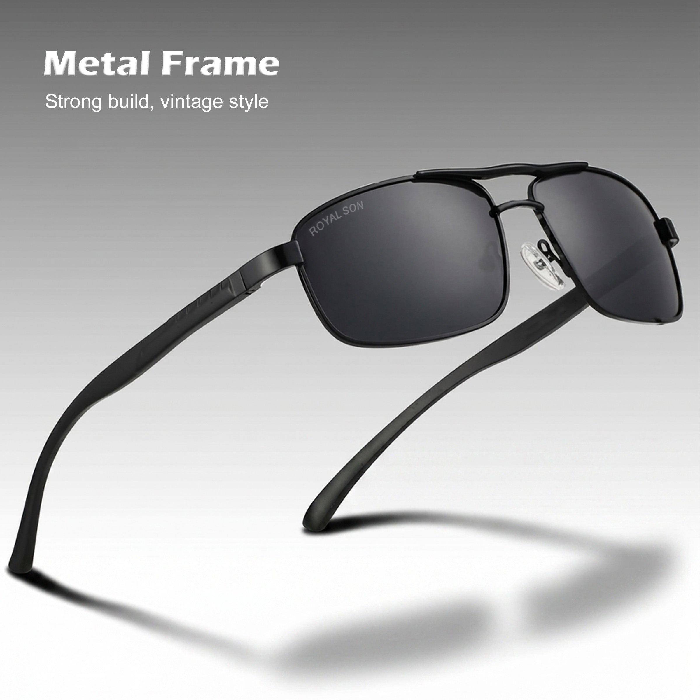 Royal Son Rectangular Polarized Men Sunglasses - CHI0085-C1