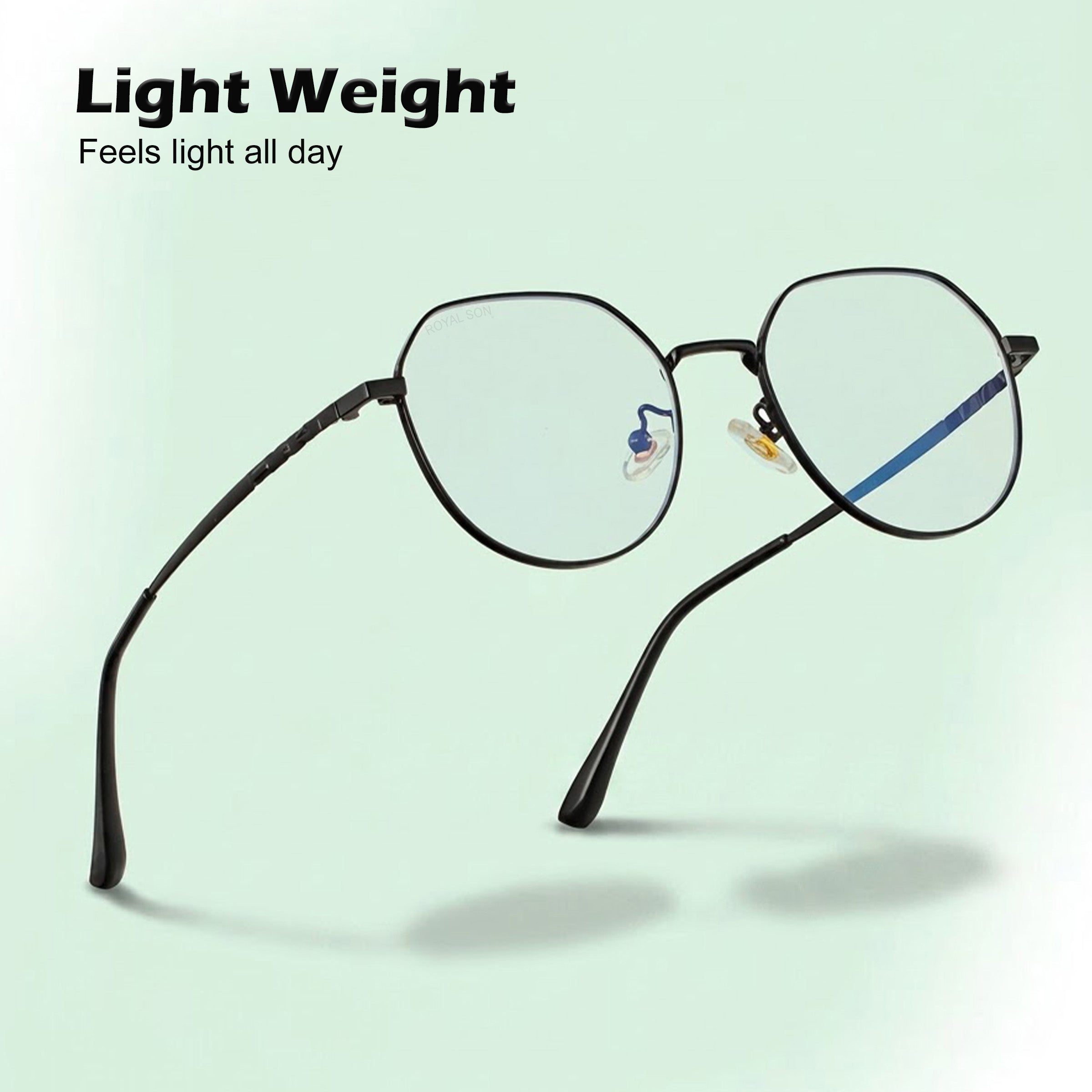 Royal Son Round Blue Ray Cut Men Women Eye Glasses - SF0018-C1