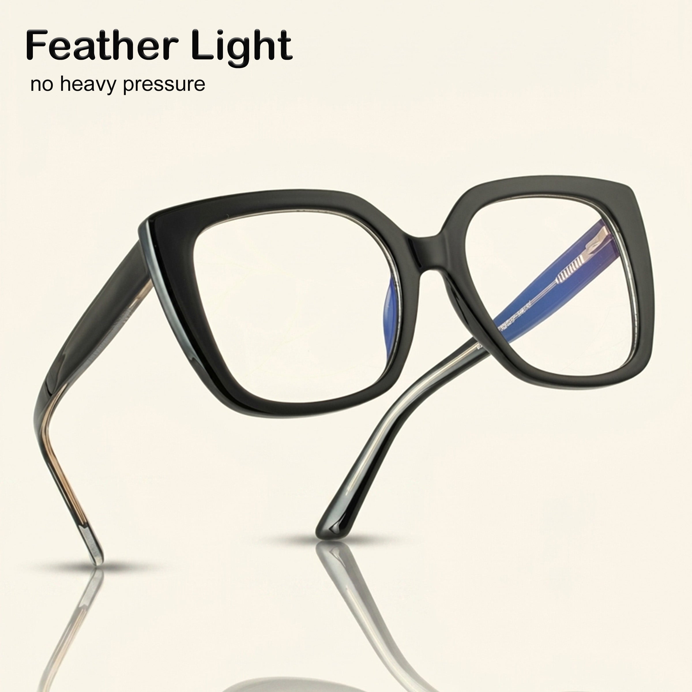 PERKEY Full Rim Square-Oversized  Spectacles Frames Men Women - OPTL002-C1