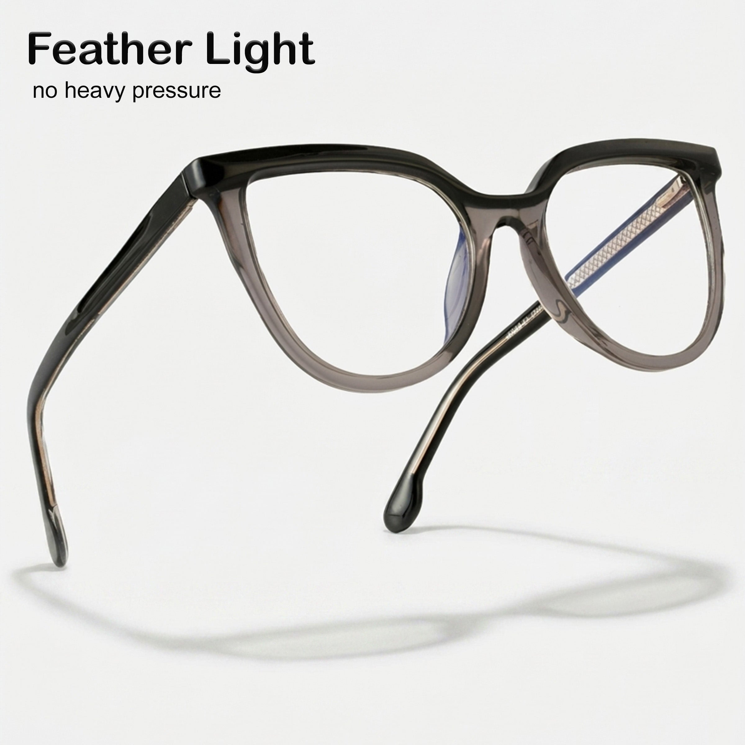 PERKEY Full Rim Oversized-Cat Eye Spectacles Frames Women - OPTL006-C1