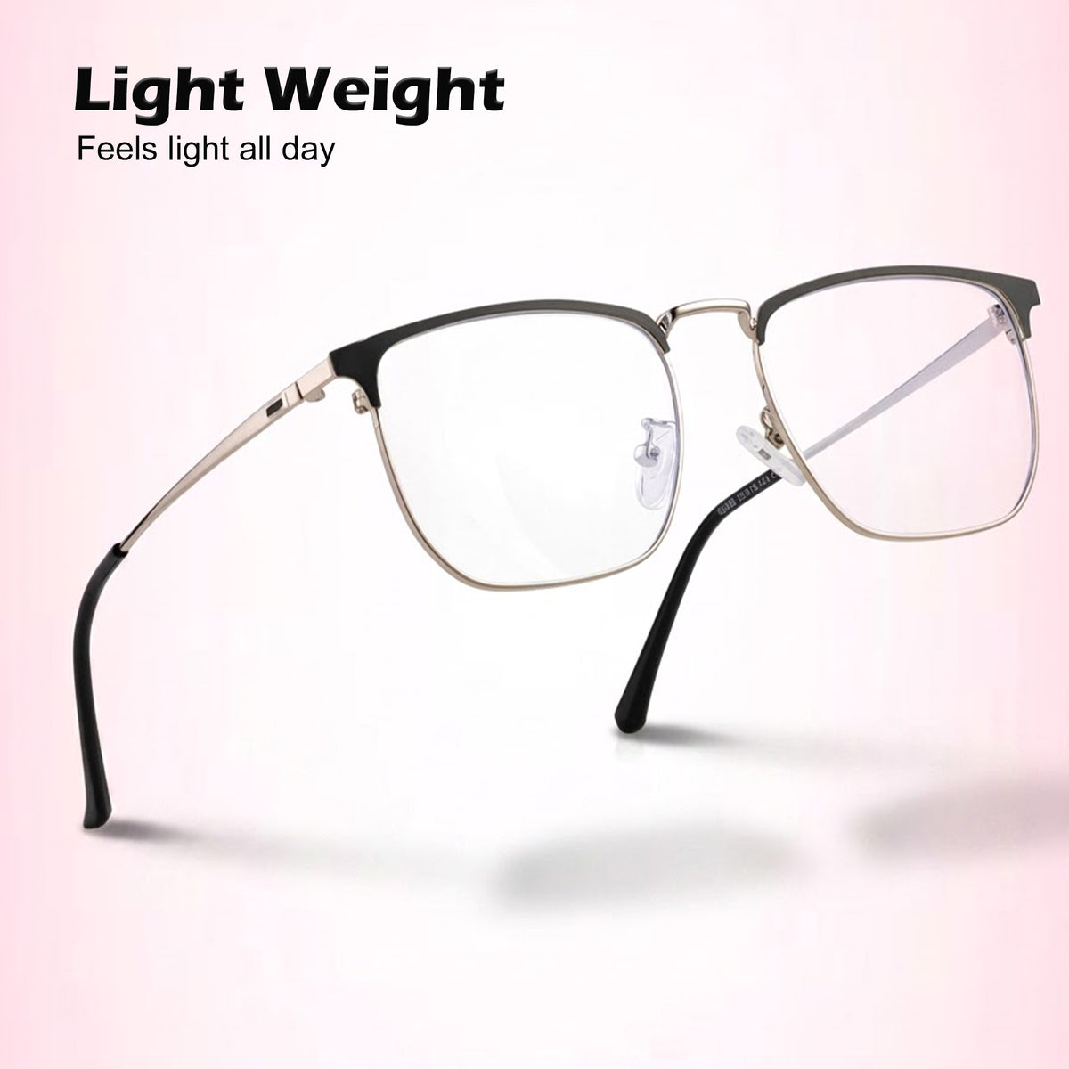Royal Son Full Rim Black Silver Blue Cut Anti glare Eye Protection Specs Men Women - SF0086-C2