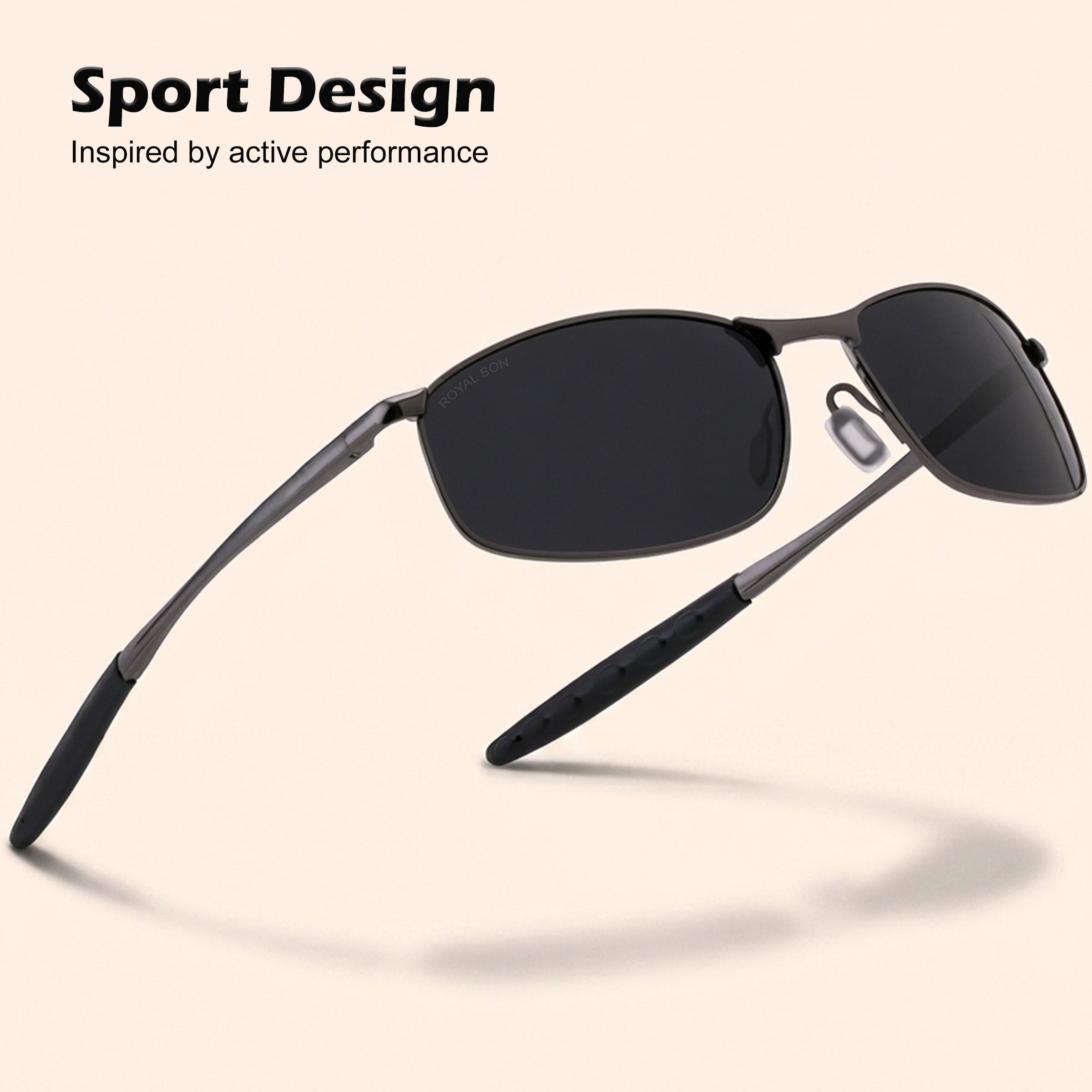 Royal Son Wrap-Around Polarized Men Sunglasses - CHI0083-C2