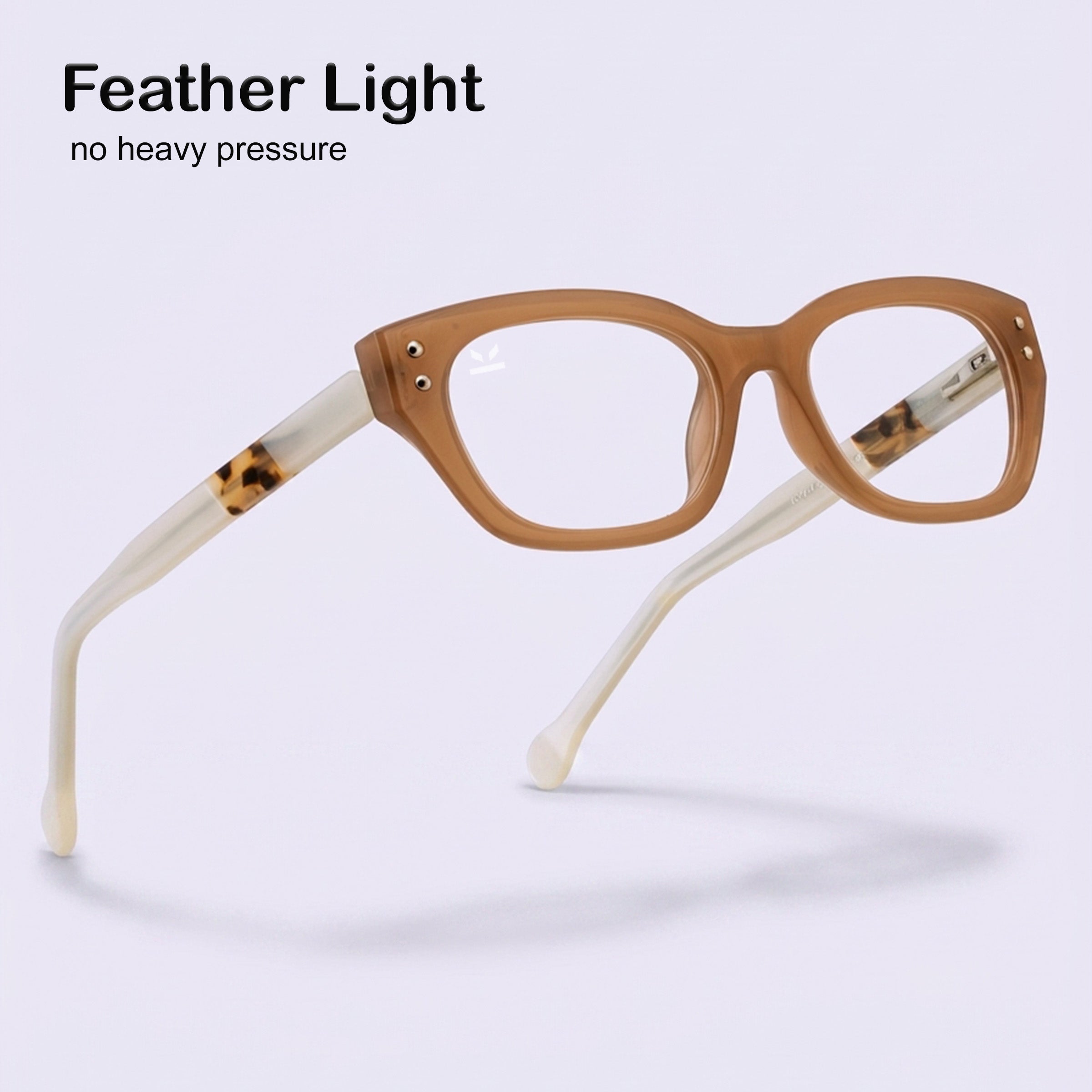 PERKEY Soft Square Glossy Pink Eyeglass Frame For Women - OPTL0022-C2