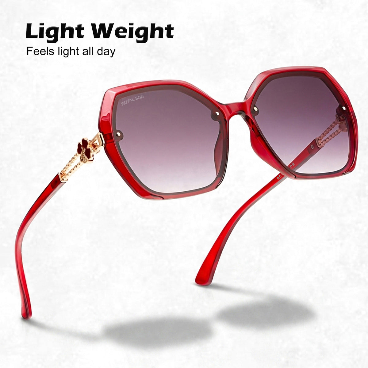 Royal Son Oversized Butterfly UV Protected Women Sunglasses - CHIWM00115-C6