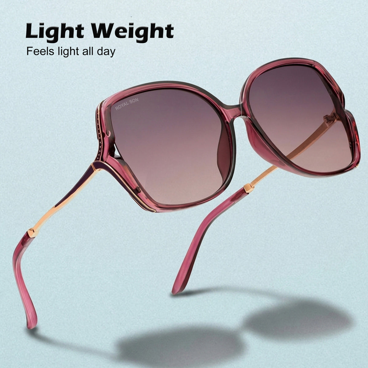 Royal Son Oversized Butterfly UV Protected Women Sunglasses - CHIWM00113-C4