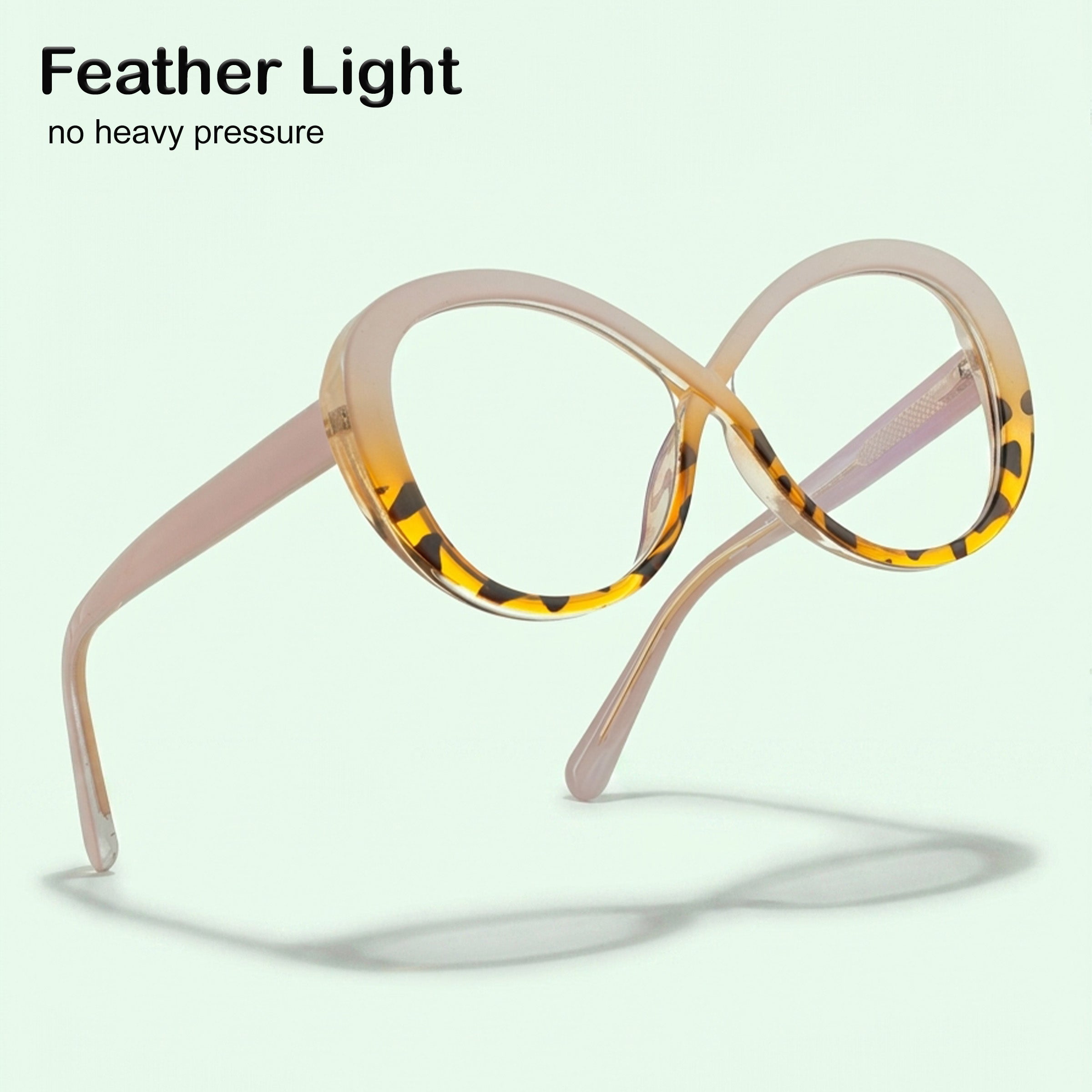 PERKEY Full Rim Oval-Oversized Blue Light Blocking glasses Spectacles Frames Men Women - OPTL0013-C3
