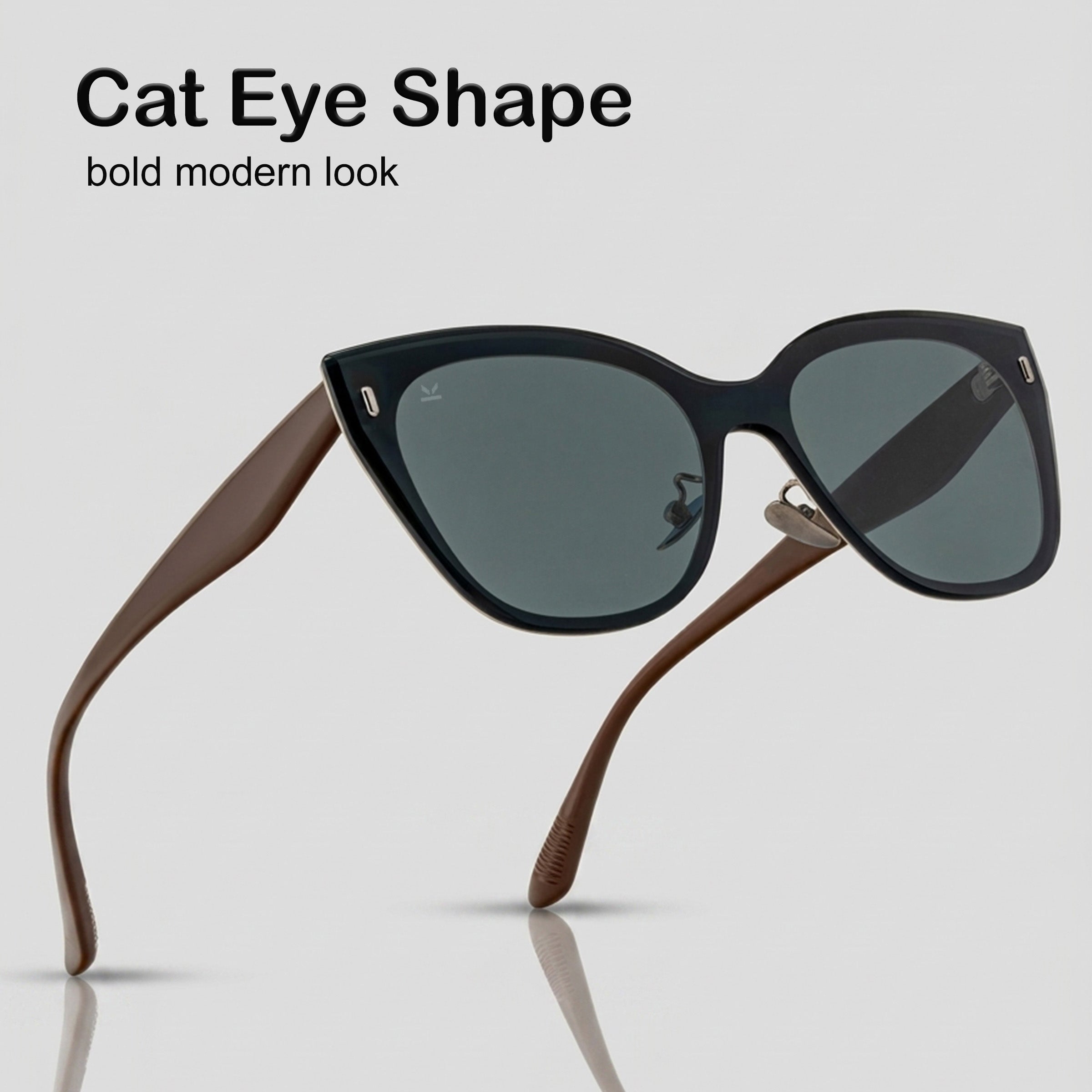 Perkey Cat Eye Square Polarized UV Protection Sunglasses For Men & Women Stylish –  PRKY0021-C1