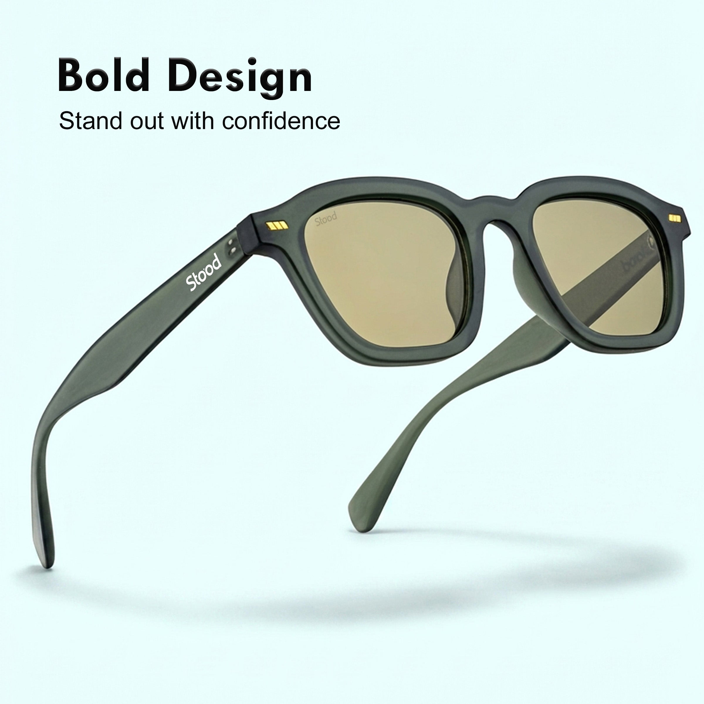Stood Square Green UV Protection Sunglasses For Men & Women Stylish – SG-STD0016-C5