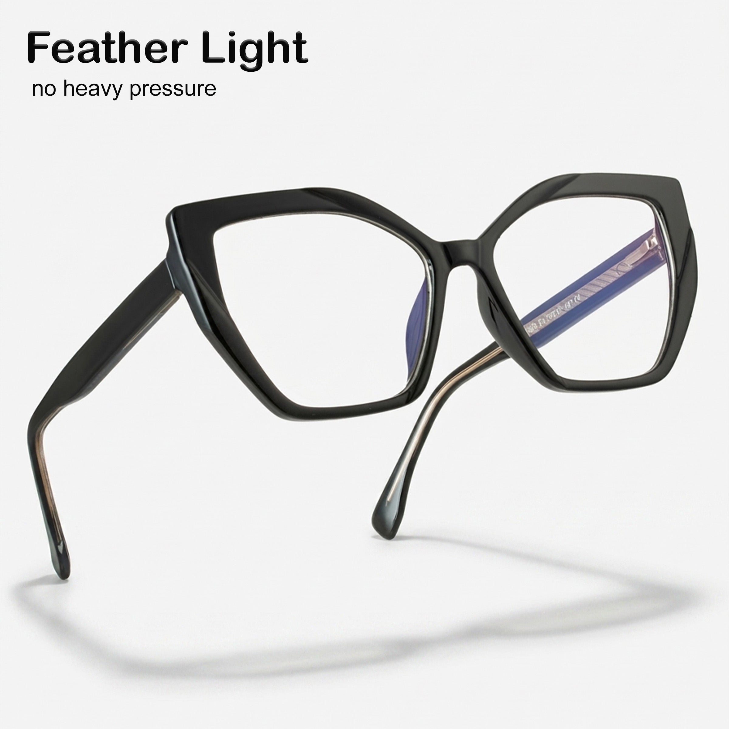 PERKEY Full Rim Square-Cat Eye Computer Glasses For Eye Protection Spectacles Frames Women - OPTL0011-C1