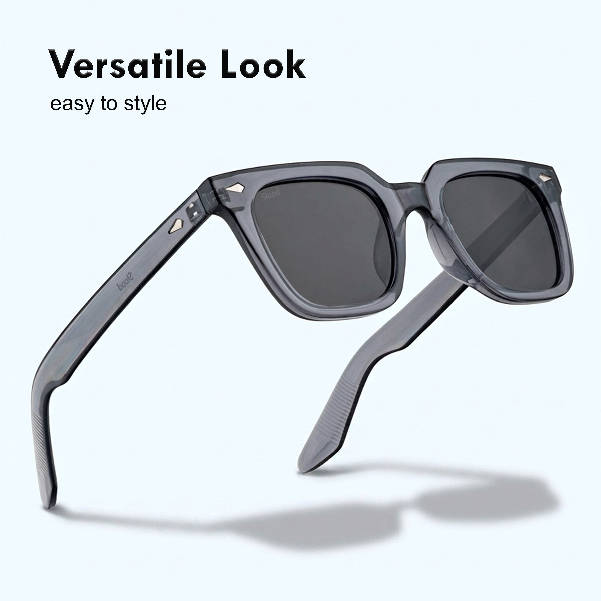 Stood Retro Square Black UV Protection Chashma For Men & Women New Style – SG-STD0013-C2