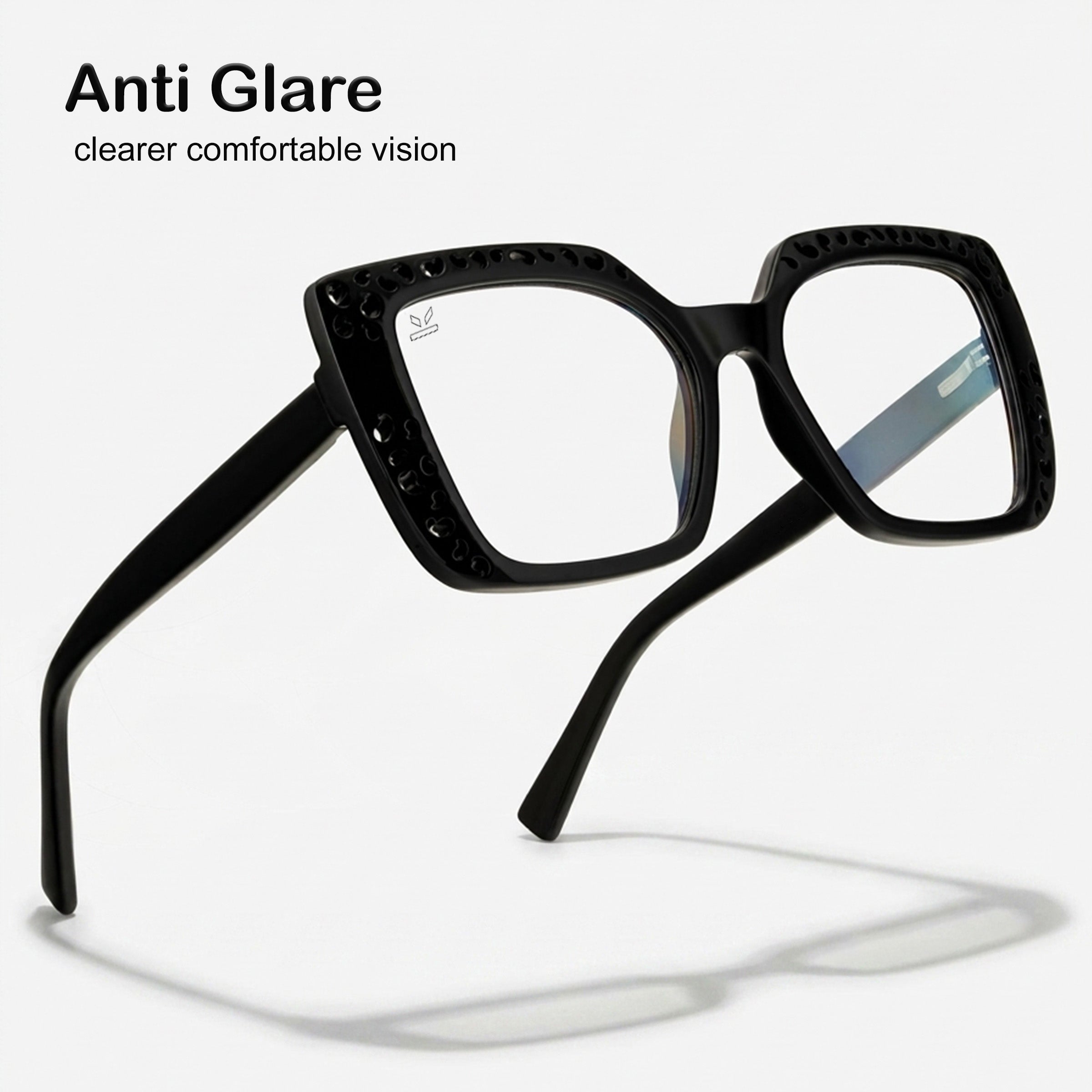 PERKEY Square Full Rim Computer Glasses for Women - OPTL0020-C1