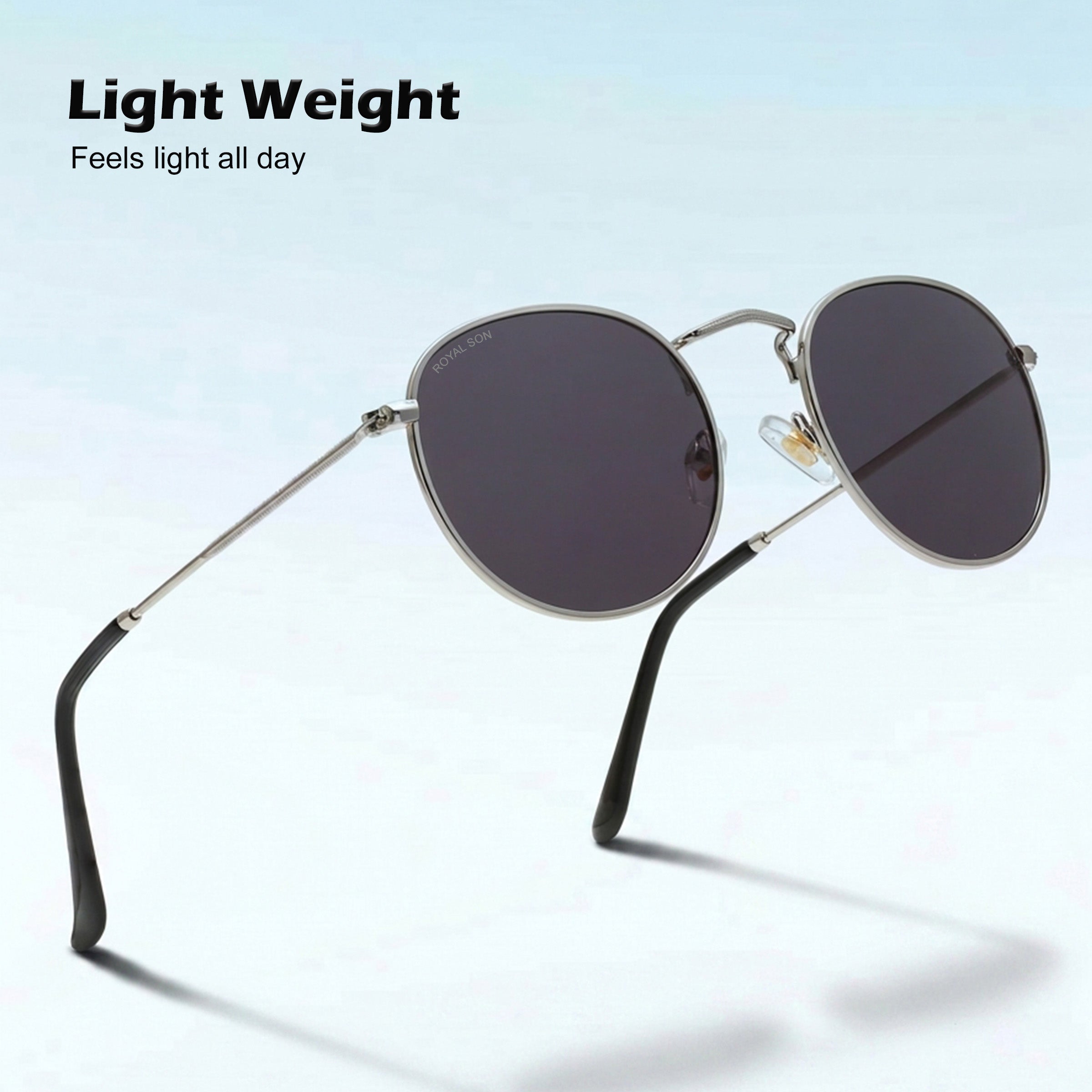 ROYAL SON UV Protected Round Sunglasses For Men And Women - RS0013RD