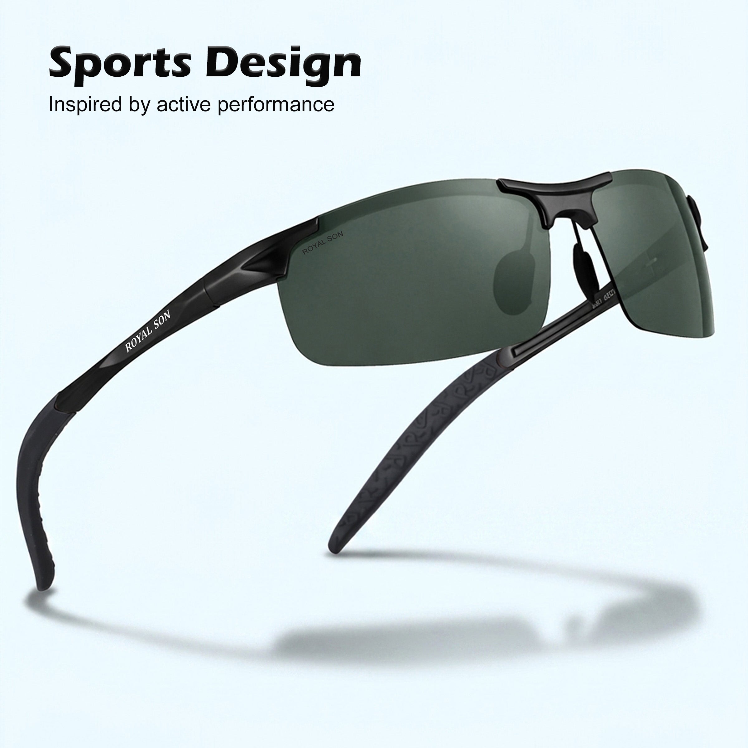 Royal Son Wrap-Around Polarized Men Sunglasses - CHI0094-C1
