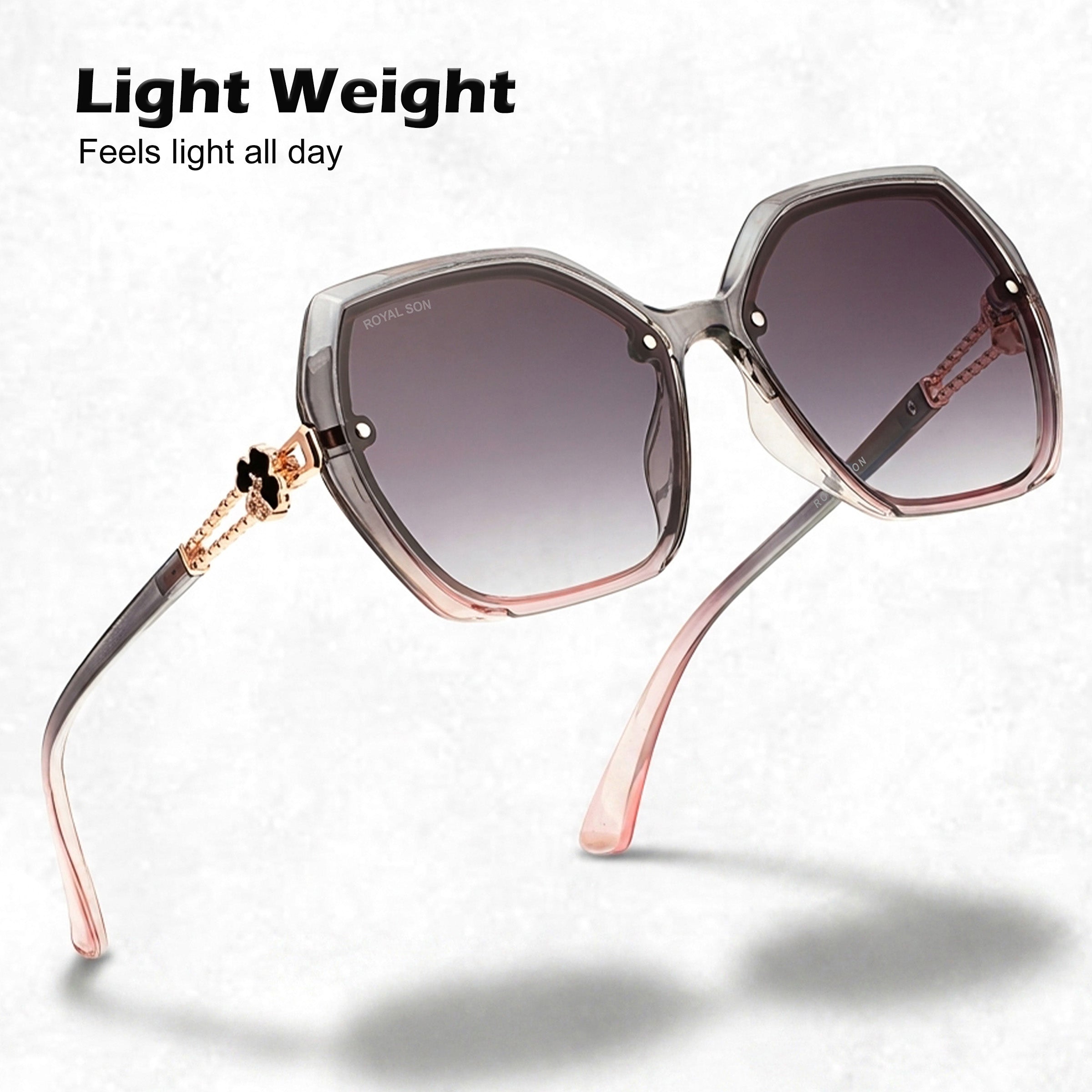 Royal Son Oversized Butterfly UV Protected Women Sunglasses - CHIWM00115-C2