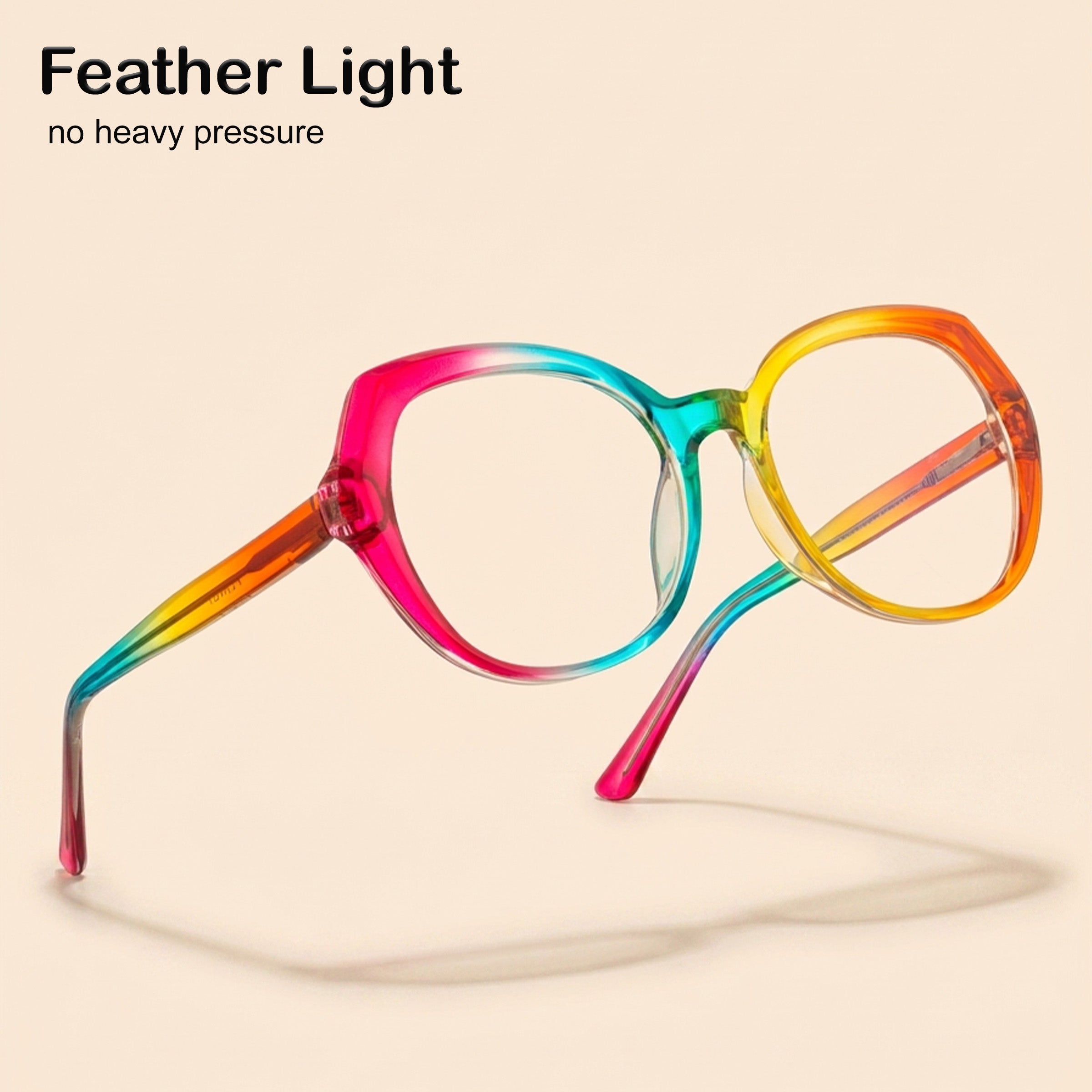 PERKEY Full Rim Oval Transparent Computer Blue Cut Spectacles Frames Women - OPTL004-C2