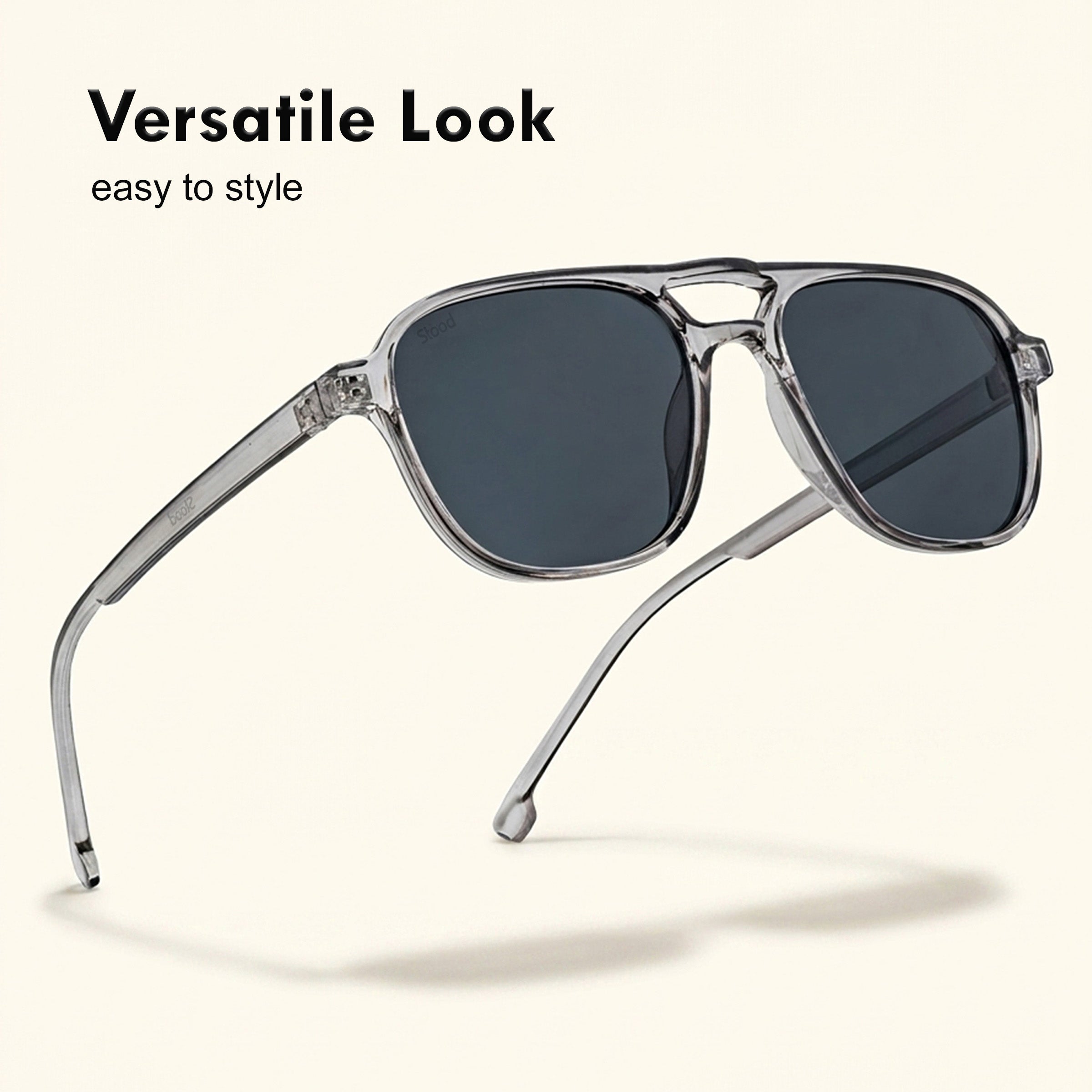 Stood Retro Square Black UV Protection Chashma For Men & Women New Style – SG-STD0017-C2