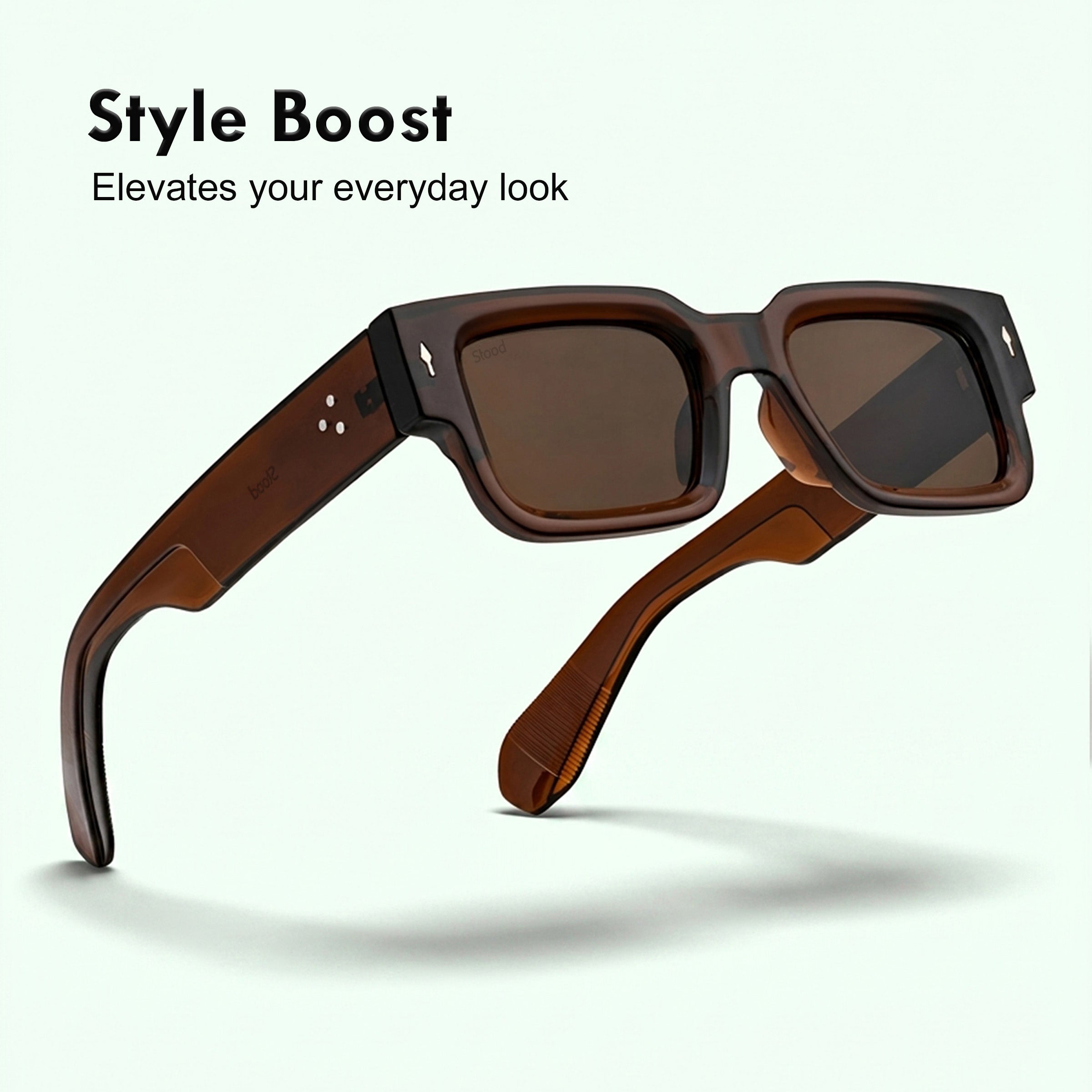 Stood Narrow Square Brown UV Protection Sunglasses For Men & Women Stylish – SG-STD0014-C5