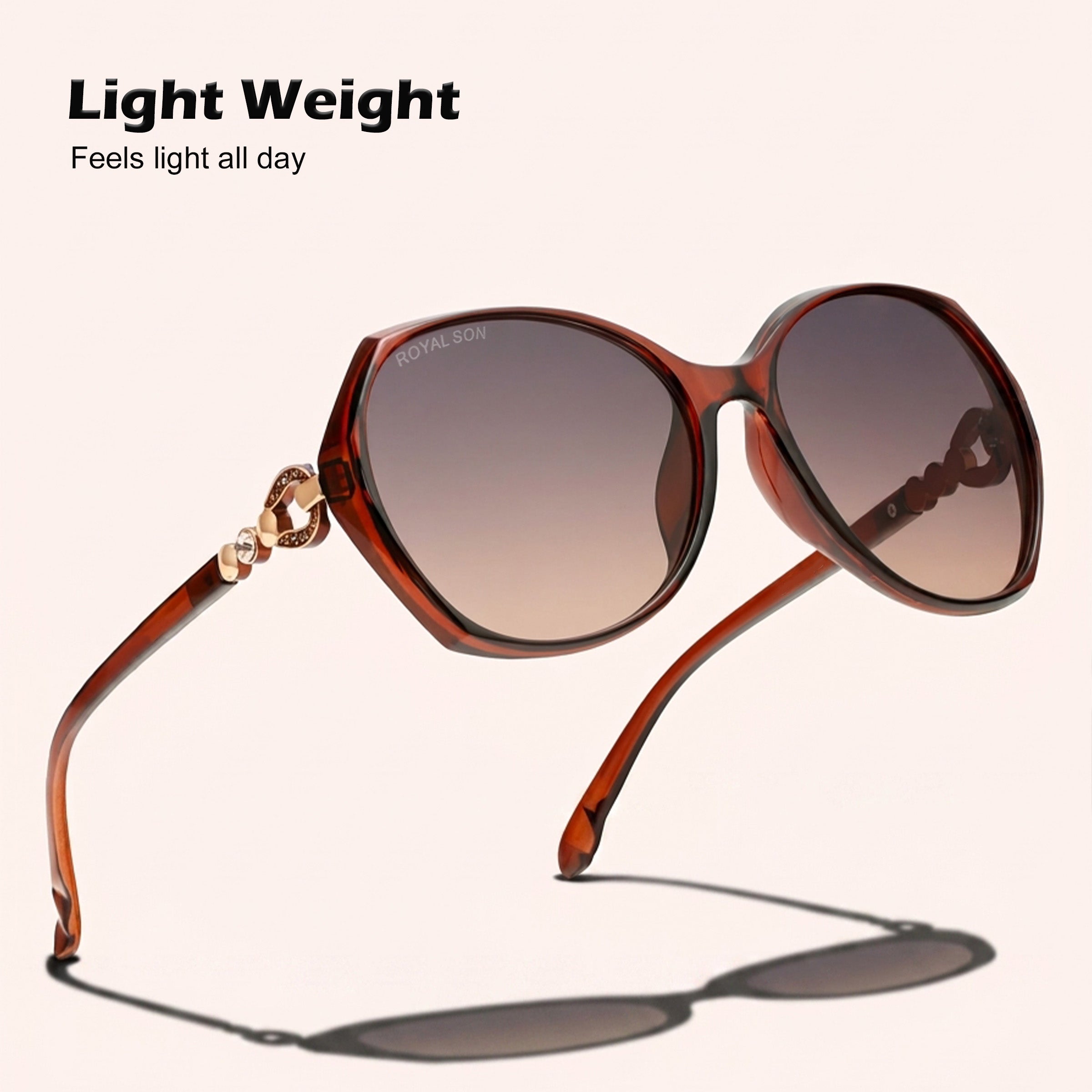 Royal Son Oversized Butterfly UV Protected Women Sunglasses - CHIWM00116-C2