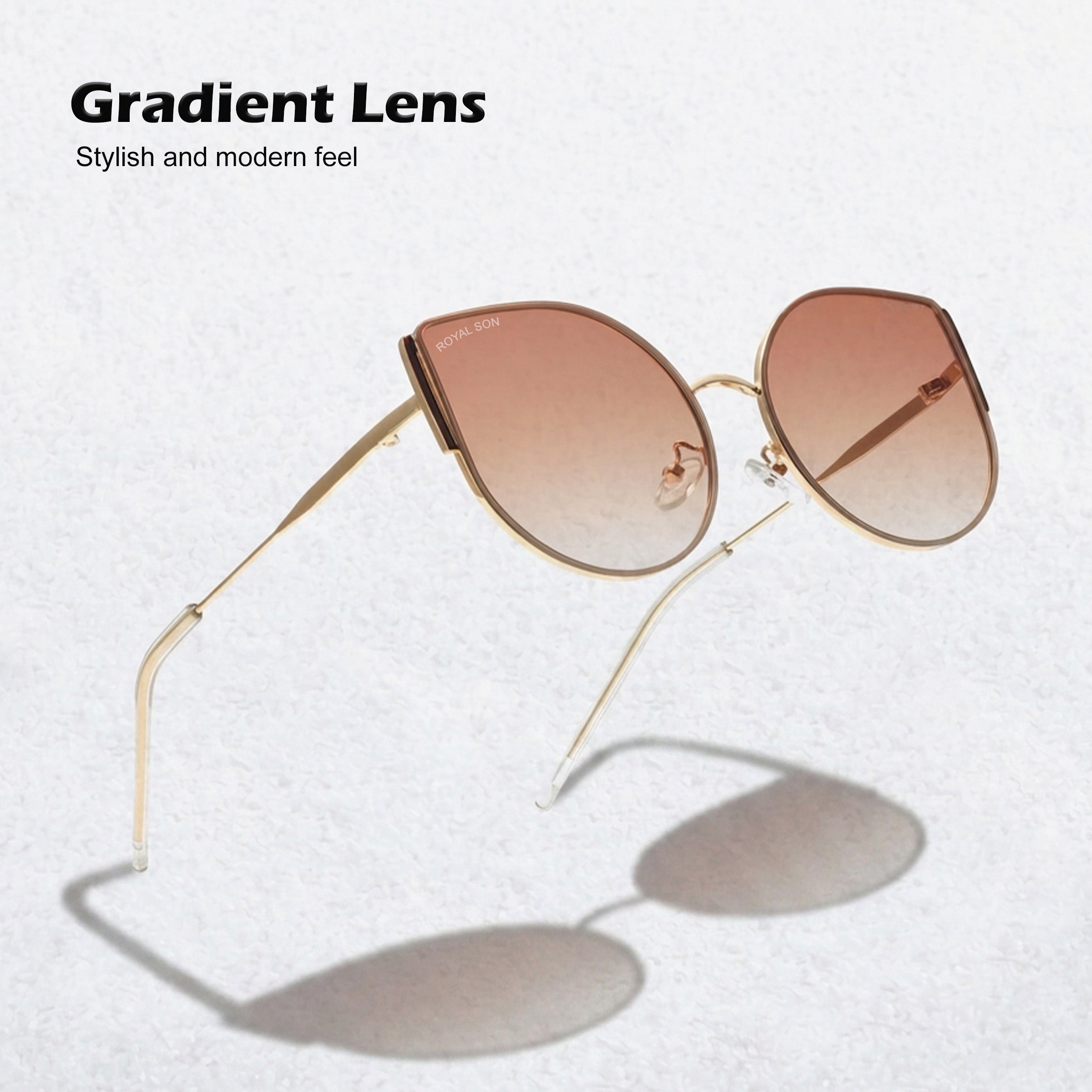 Royal Son Cat-Eye Oversized UV Protected Women Sunglasses - CHI0055