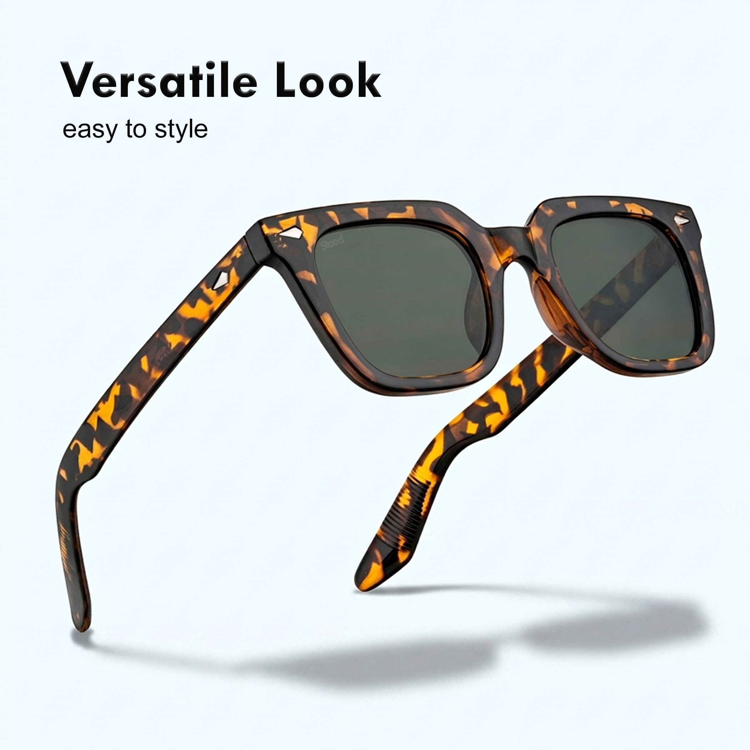 Stood Retro Square Green UV Protection Goggles For Men & Women Sunglasses – SG-STD0013-C3