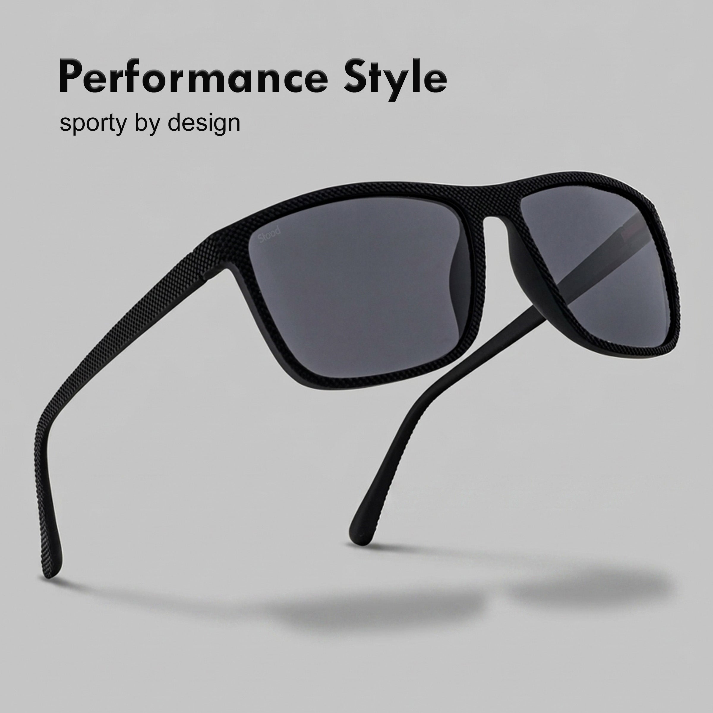 Stood Square Black Polarized UV Protection Sunglasses For Men & Women Stylish – SG-STD0022-C1
