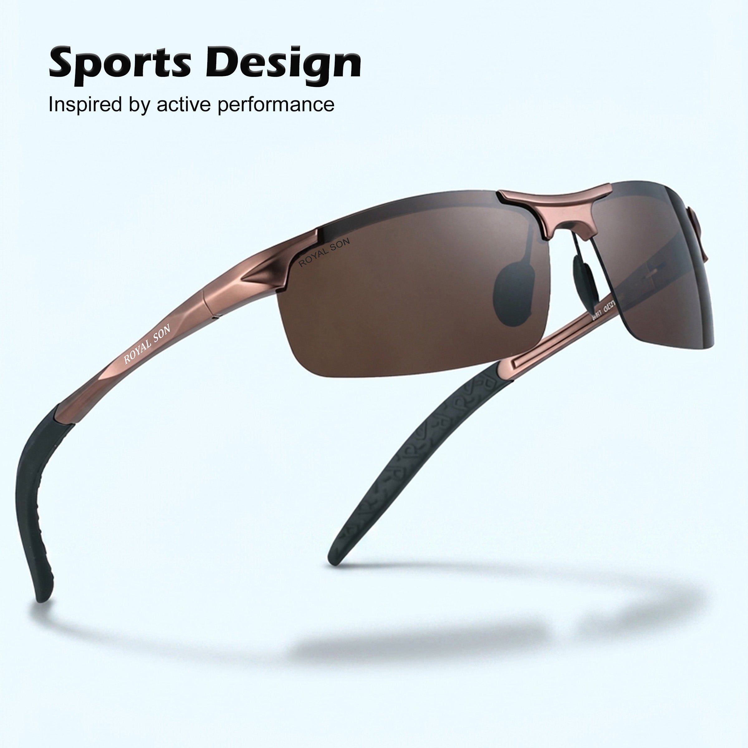 Royal Son Wrap-Around Polarized Men Sunglasses - CHI0094-C3