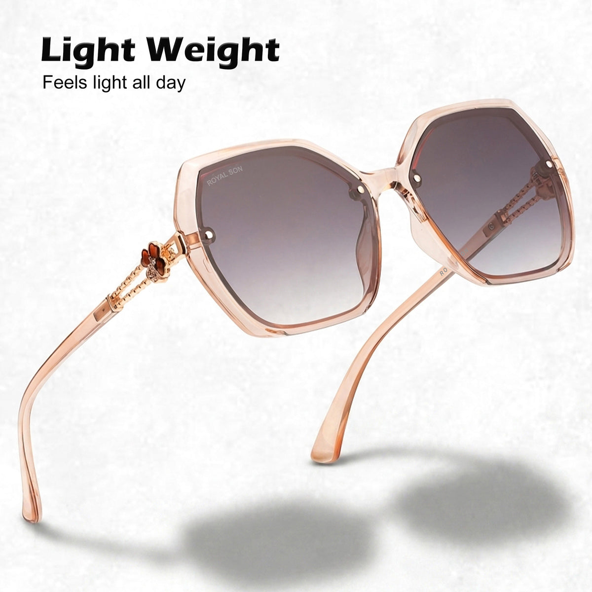 Royal Son Oversized Butterfly UV Protected Women Sunglasses - CHIWM00115-C4