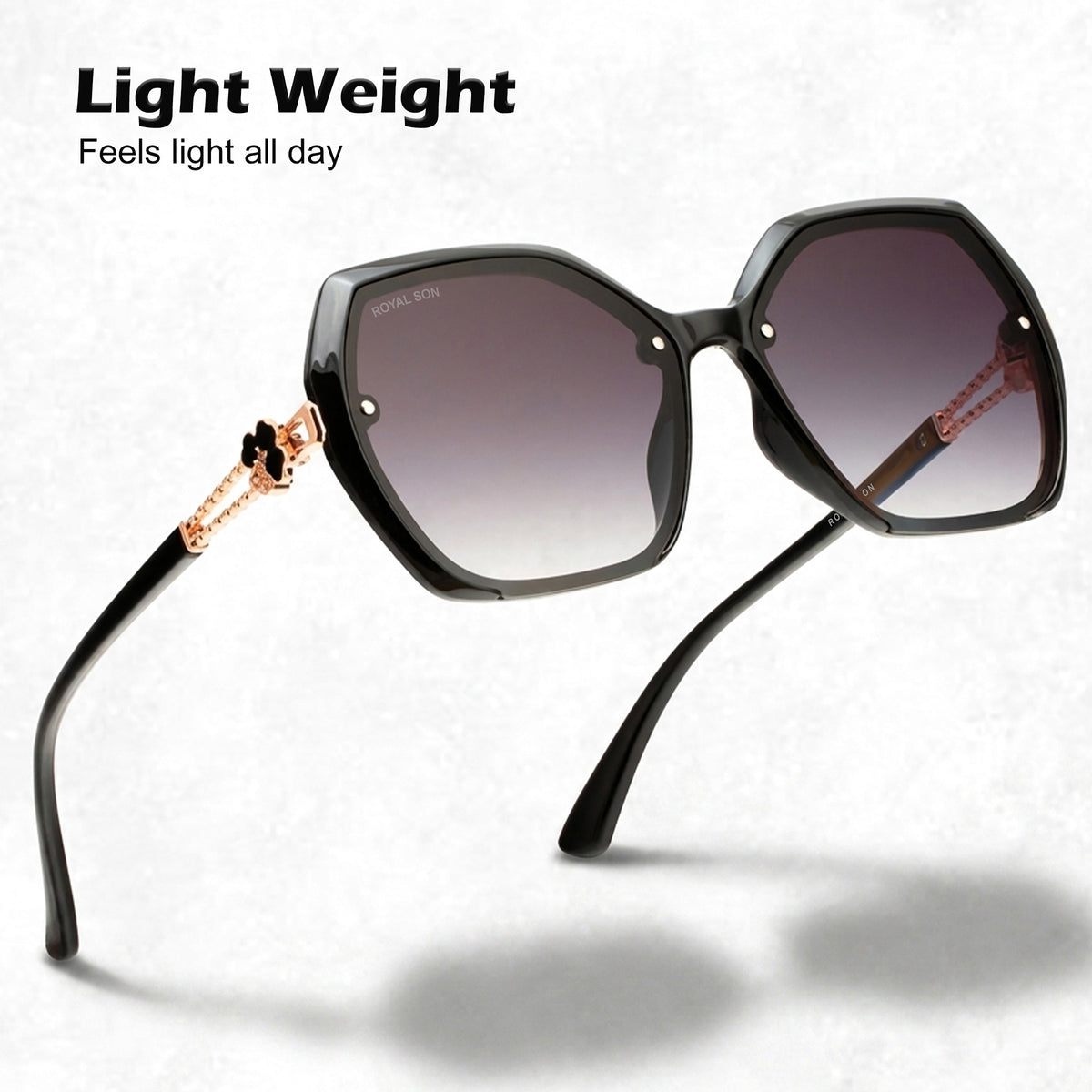 Royal Son Oversized Butterfly UV Protected Women Sunglasses - CHIWM00115-C1