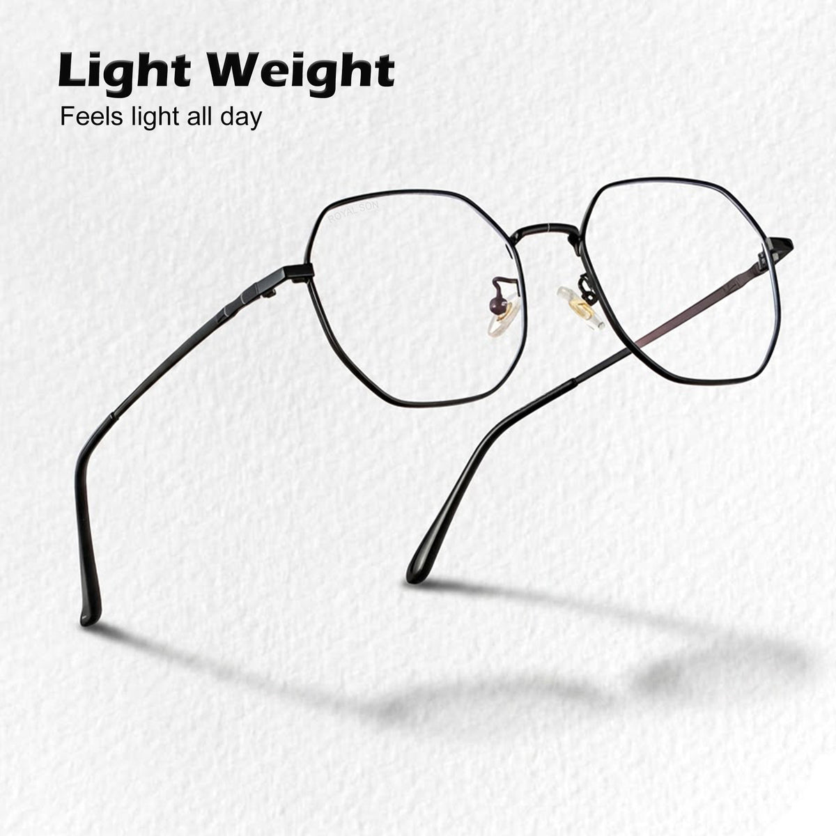 Royal Son Hexagonal Blue Ray Cut Men Women Eye Glasses - SF0019-C1