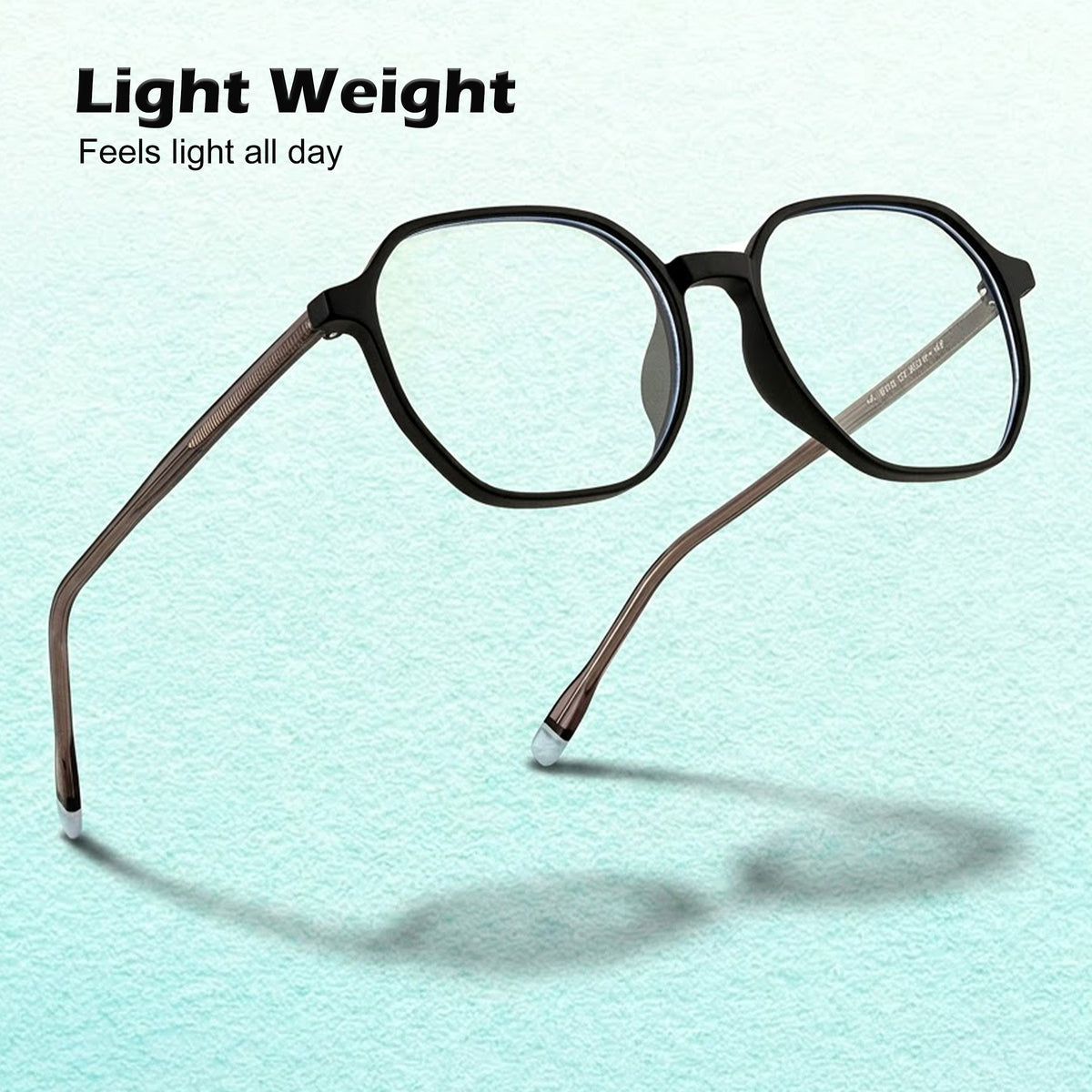 Royal Son Polygon Blue Ray Cut Transparent Eye glasses For Men Women - SF0025-C1