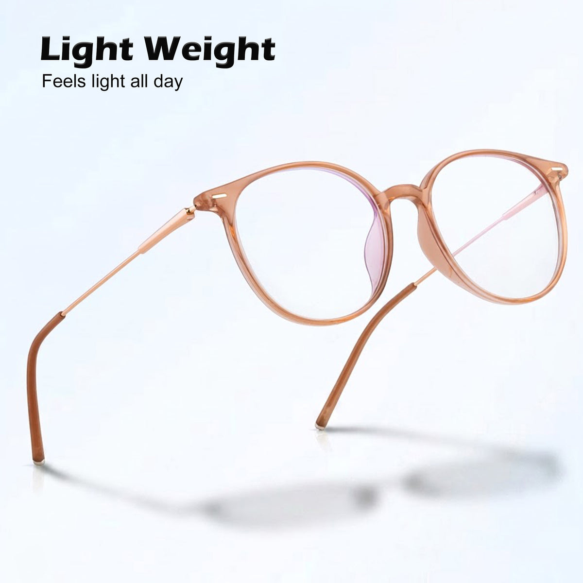 Royal Son Round Pink Blue Light Blocking Blue Cut Eyeglasses Men Women - SF0089-C3