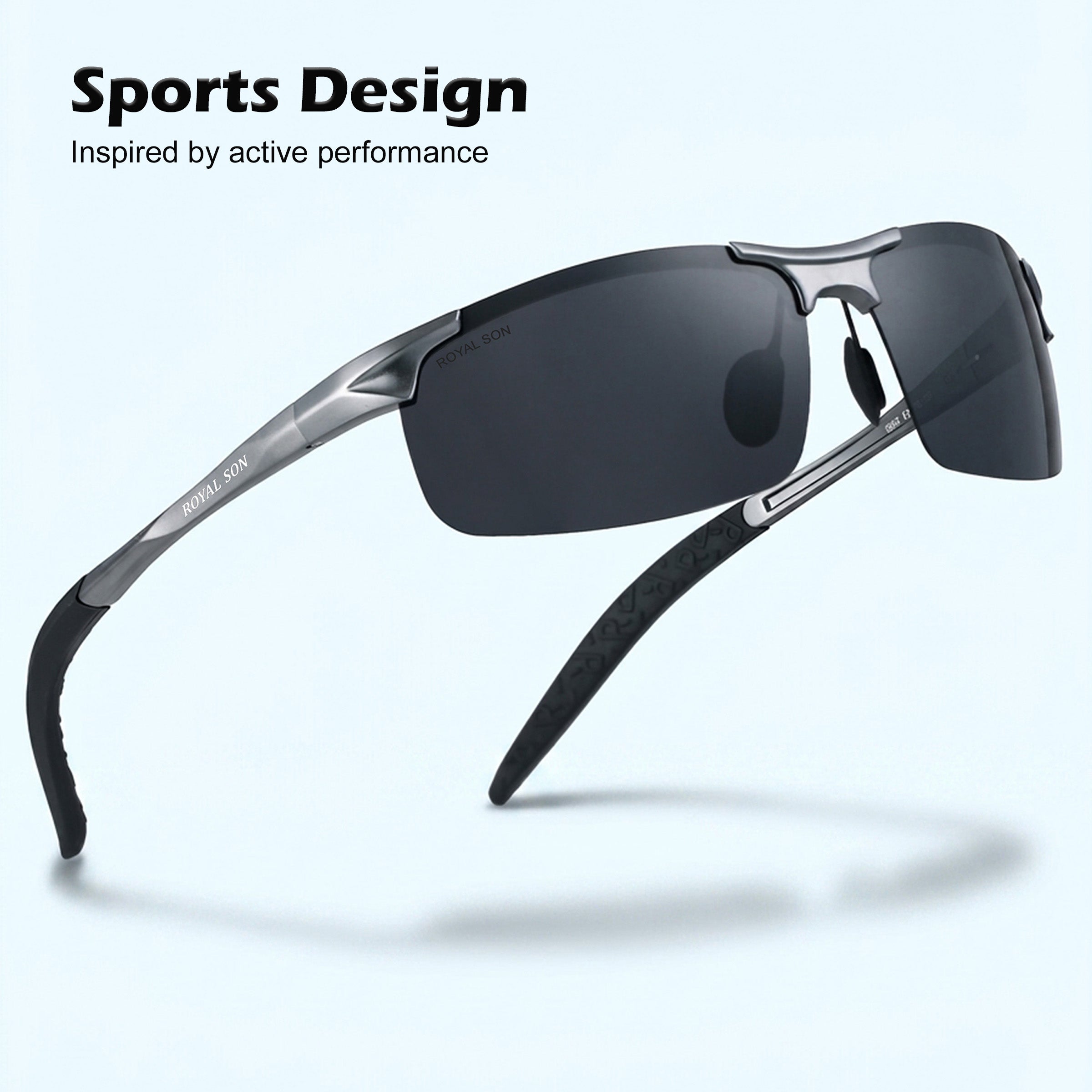 Royal Son Wrap-Around Polarized Men Sunglasses - CHI0094-C2