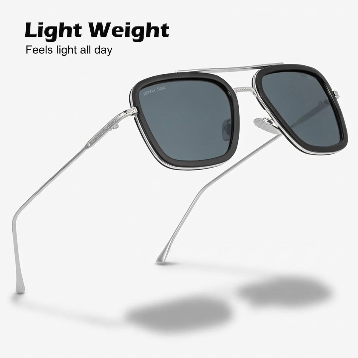 Royal Son Square UV Protected Men Women Sunglasses - CHI0071
