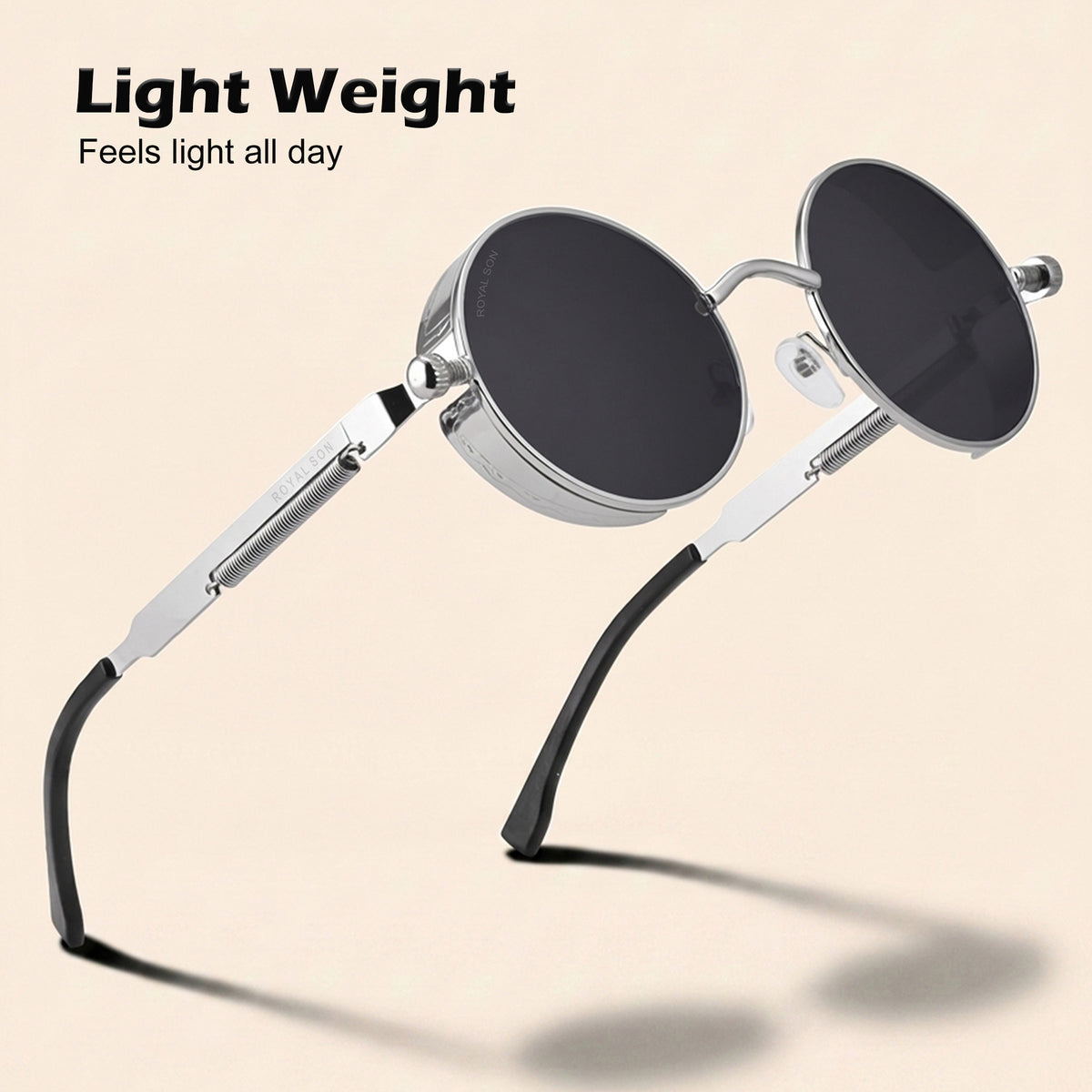 Royal Son Round Polarized Men Women Sunglasses - CHI0084-C1