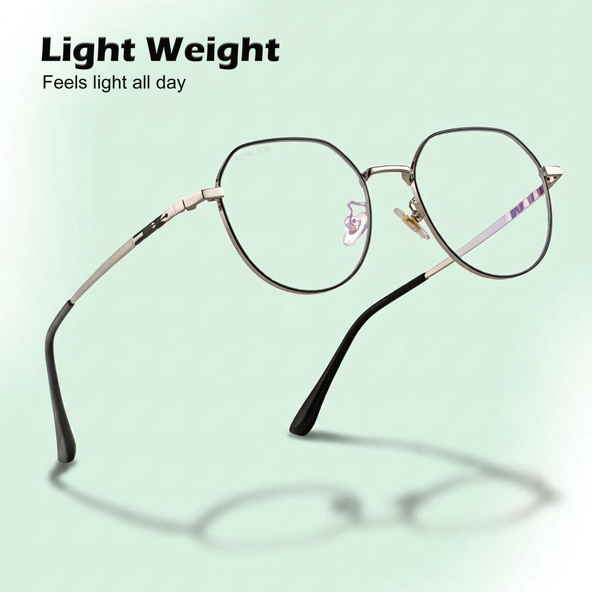 Royal Son Round Blue Ray Cut Men Women Eye Glasses - SF0018-C2