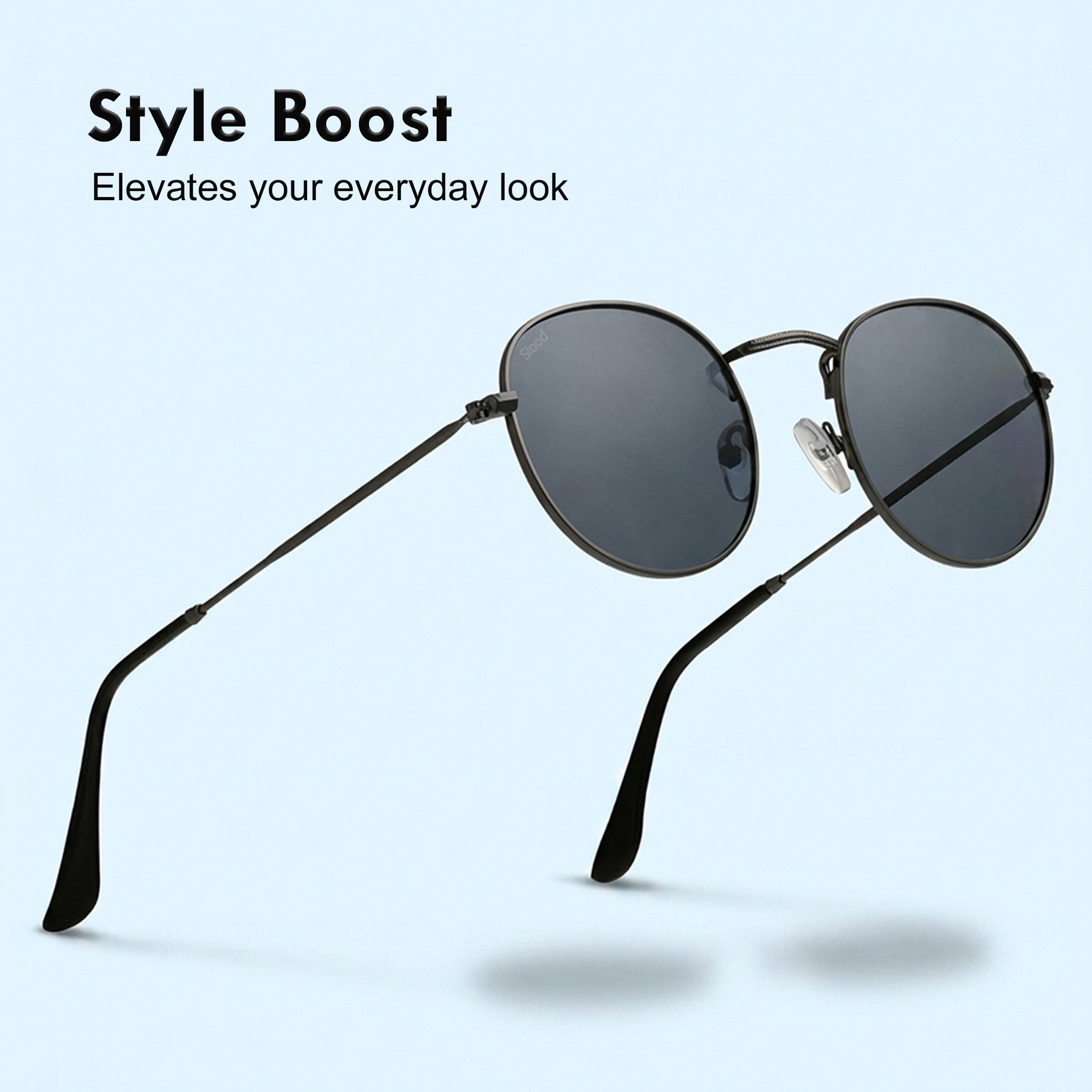 Stood Black UV Protection Sunglasses For Men & Women Stylish – SG-STD0032-C1