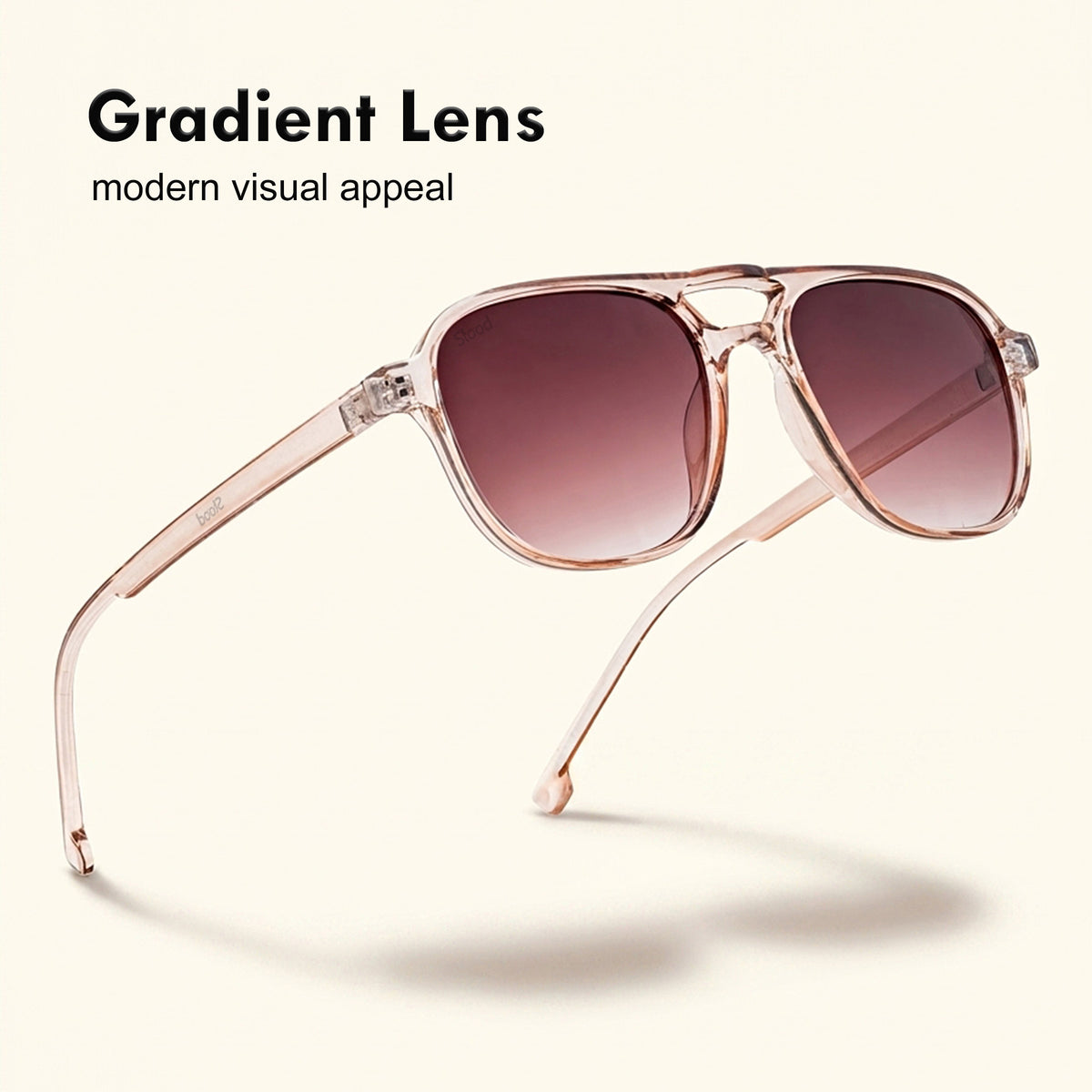 Stood Retro Square Brown UV Protection Goggles For Men & Women Sunglasses – SG-STD0017-C3