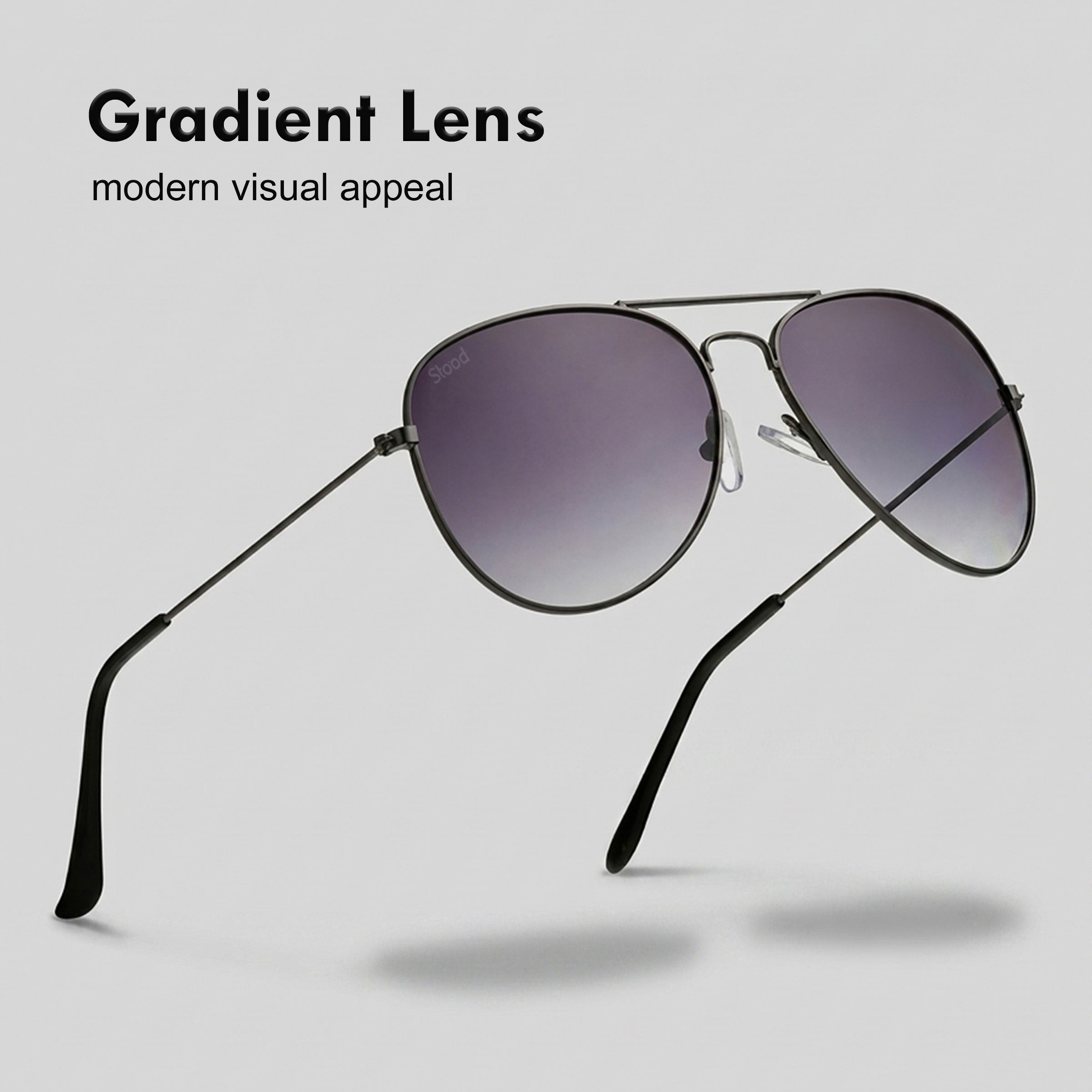 Stood Black UV Protection Sunglasses For Men & Women Stylish – SG-STD0031-C1