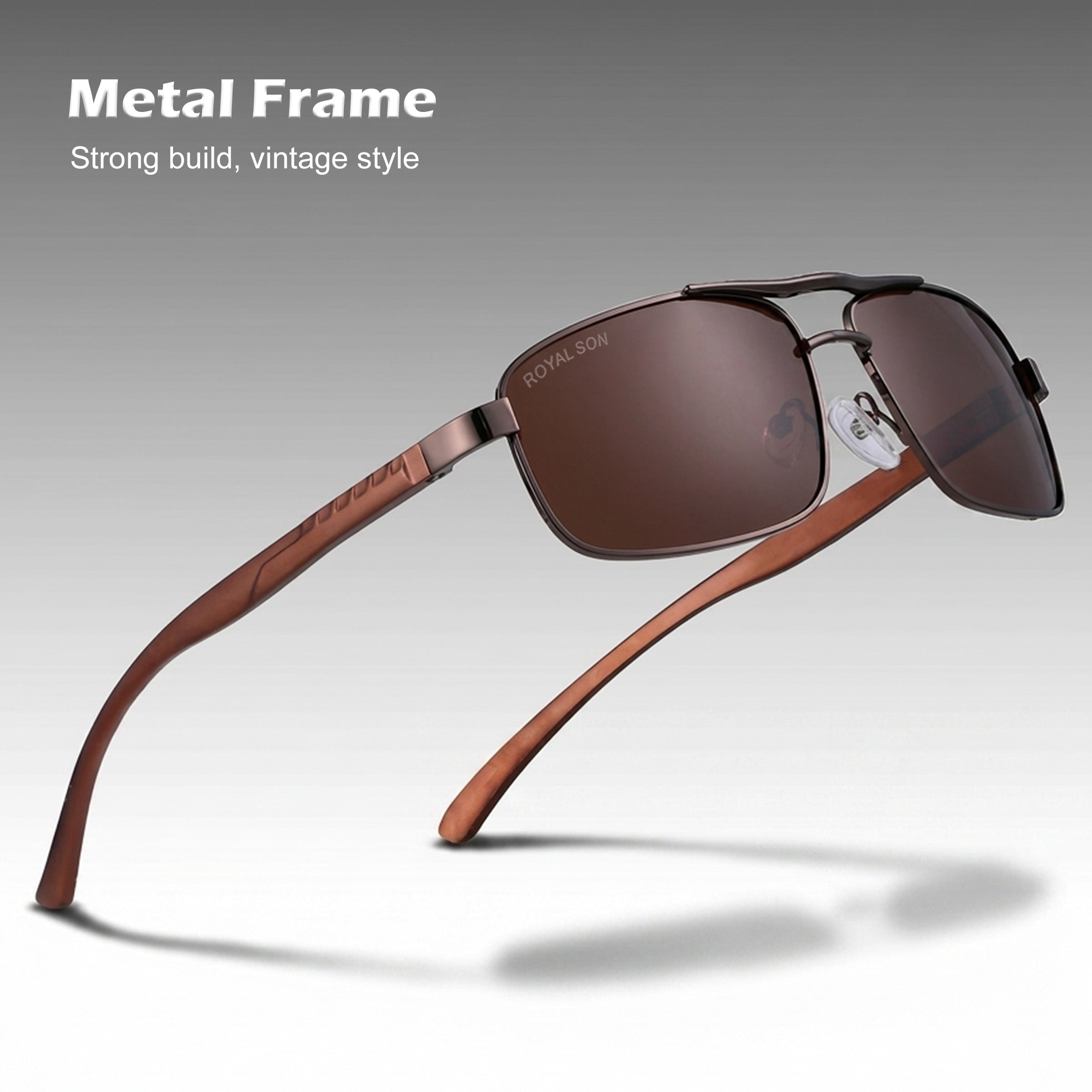 Royal Son Rectangular Polarized Men Sunglasses - CHI0085-C3